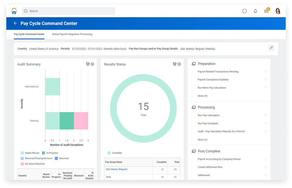 Workday interface