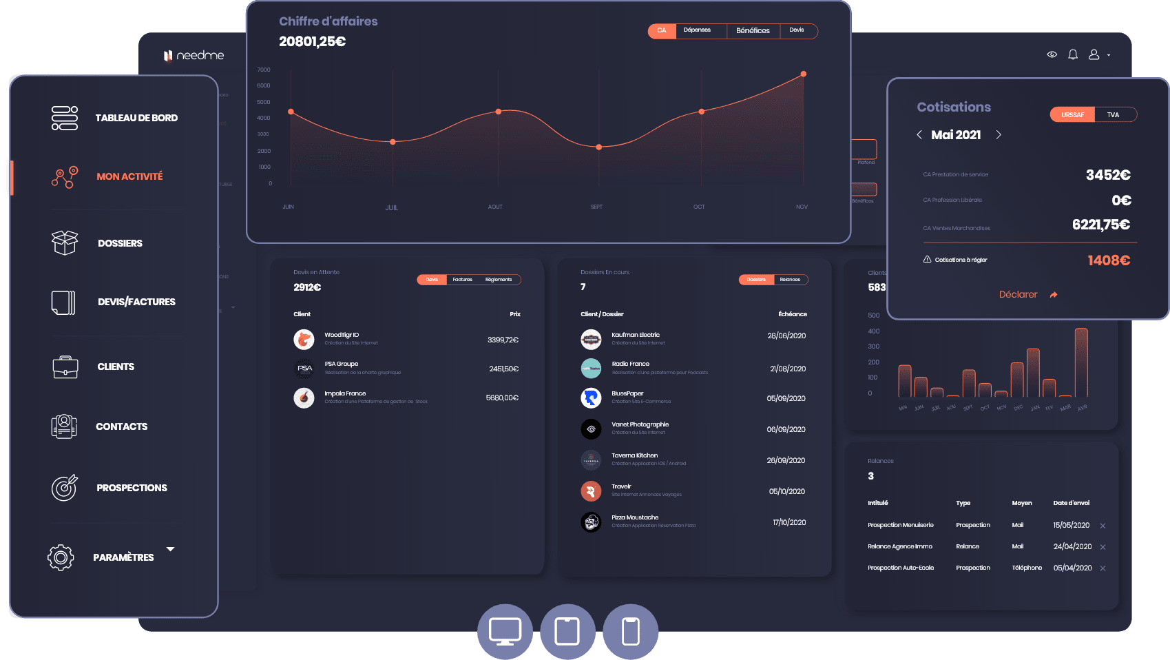 Logiciel de facturation compatible API Urssaf : NeedMe