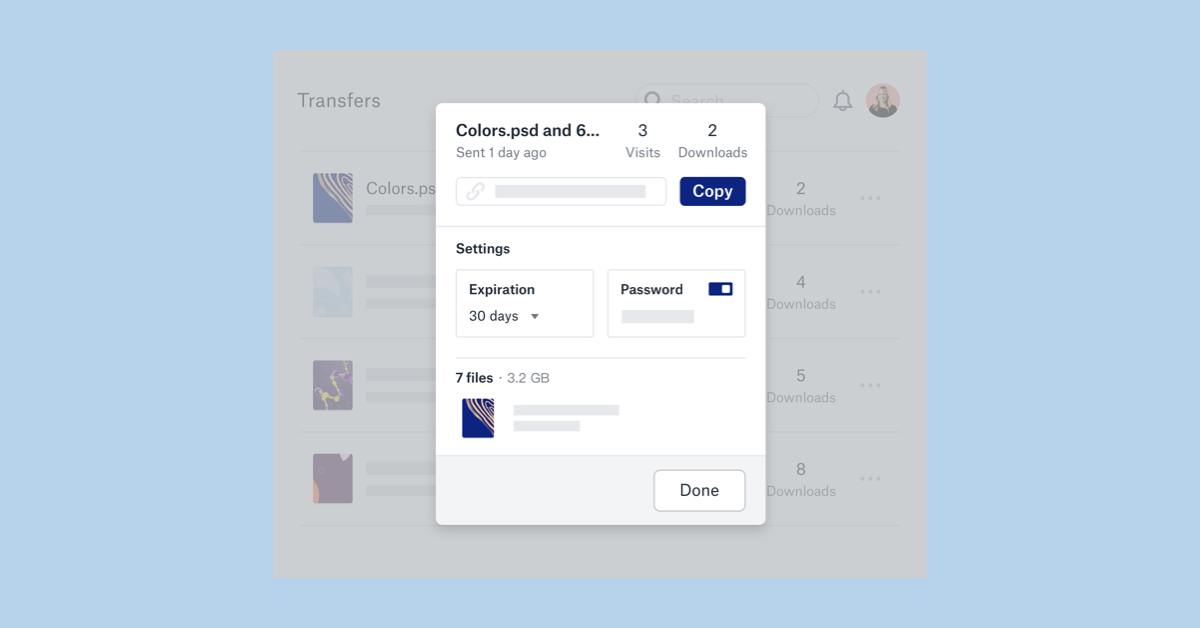 Transfert de fichier sécurisé : Dropbox