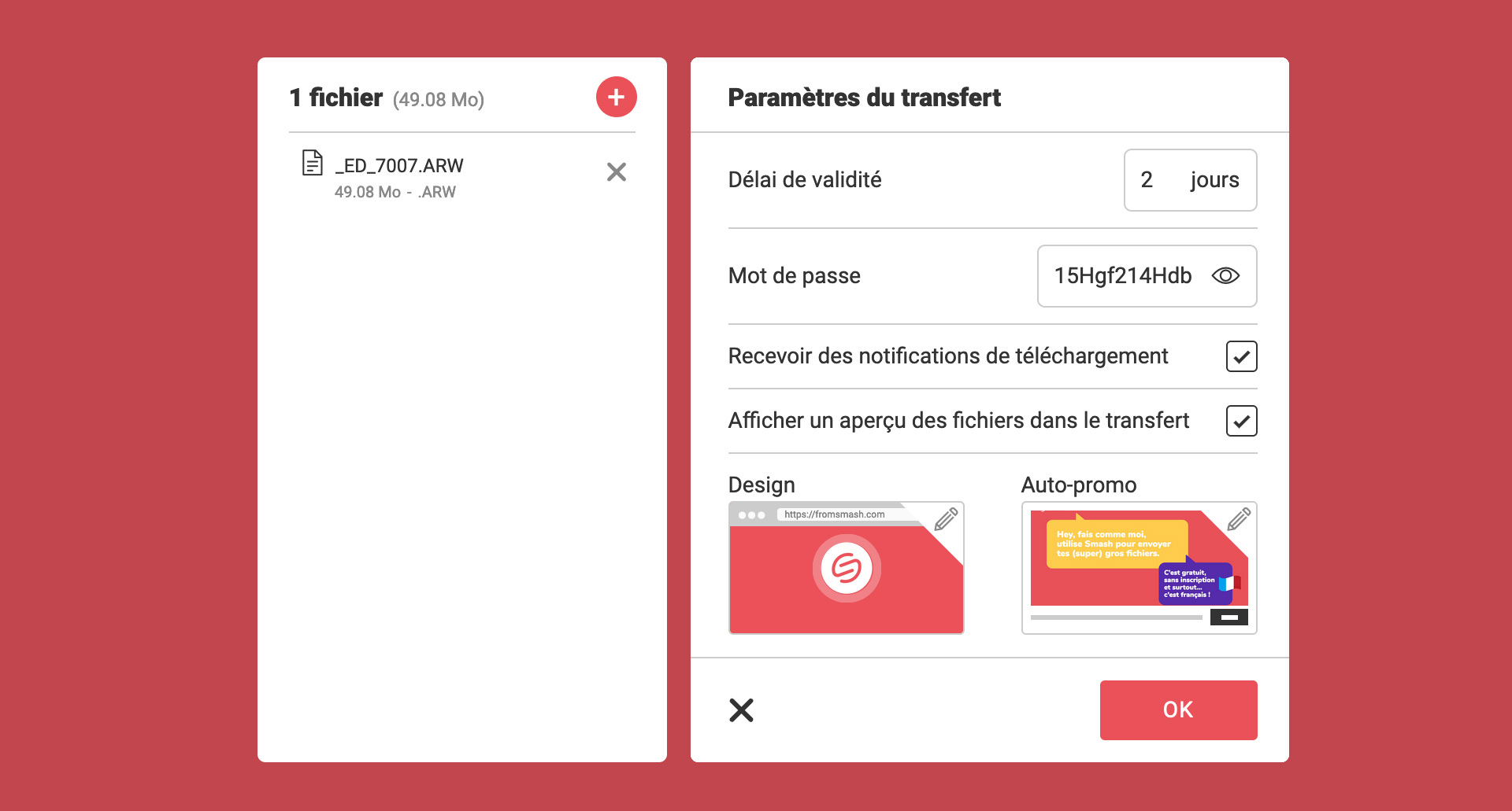 Transfert de fichier sécurisé : Smash