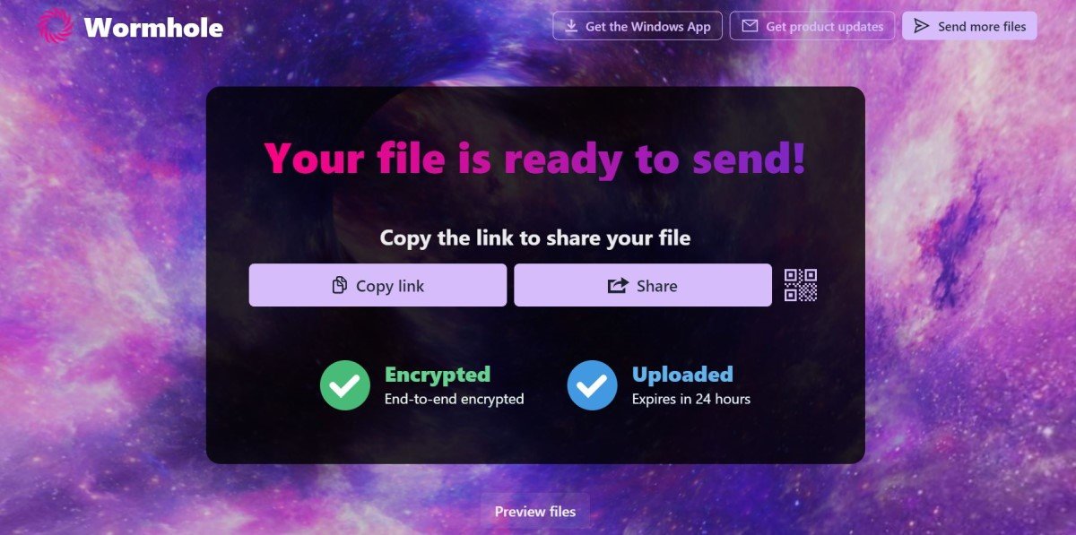 Transfert de fichier sécurisé : Wormhole