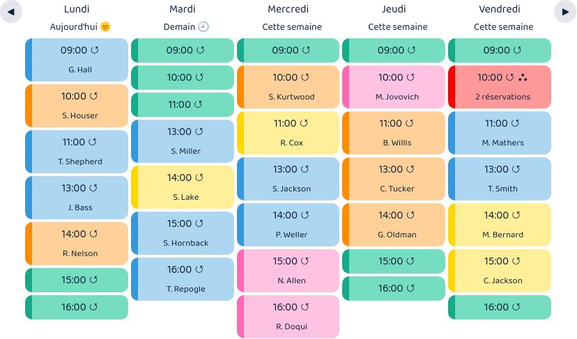 Planning réservation gratuit : Resaclick