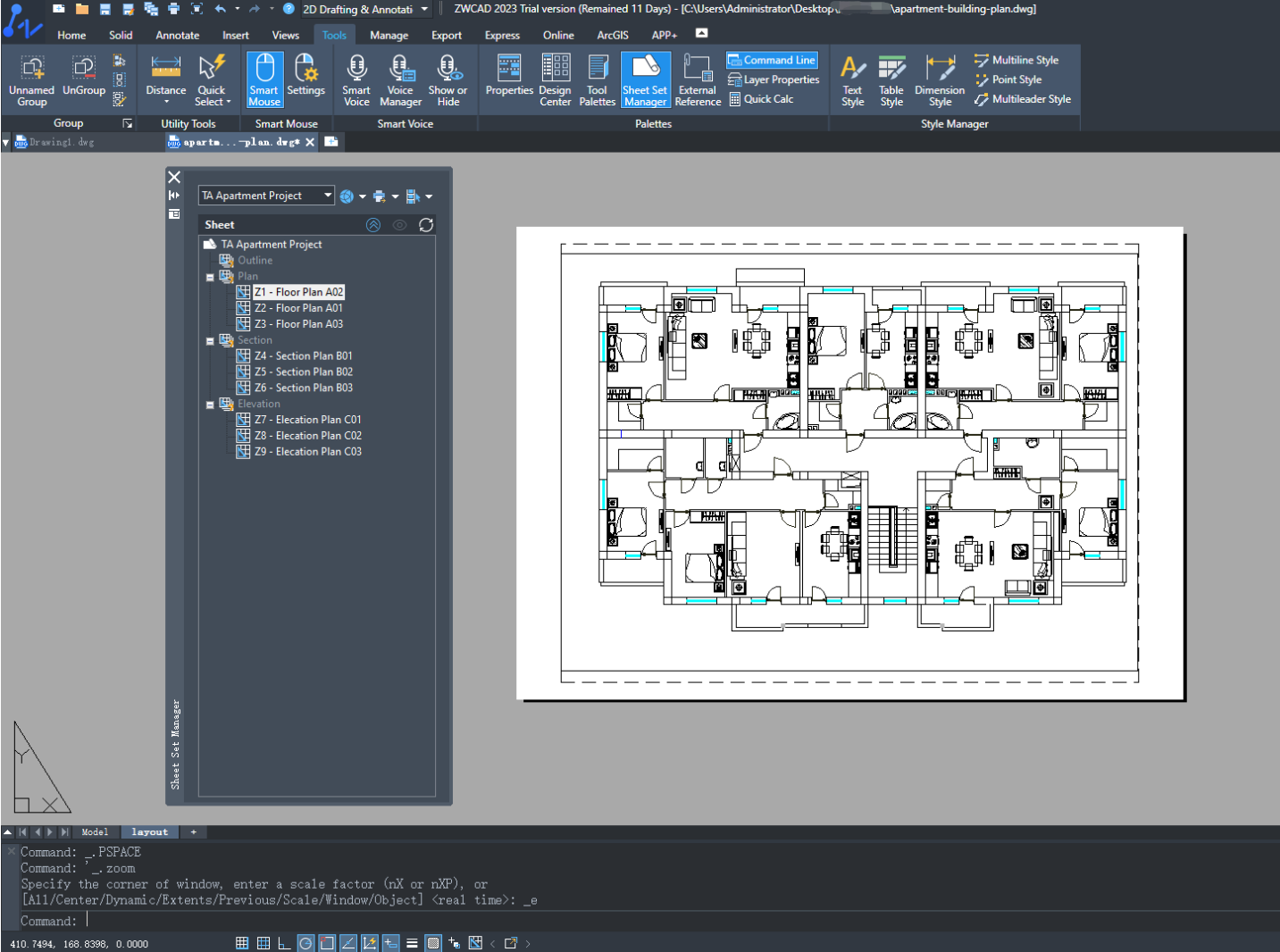 Outils architectes : ZWCAD