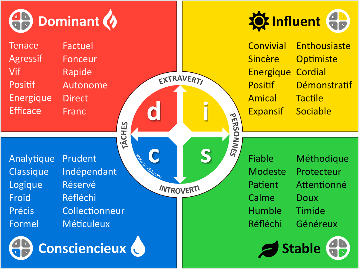 test personnalité professionnel : test DISC