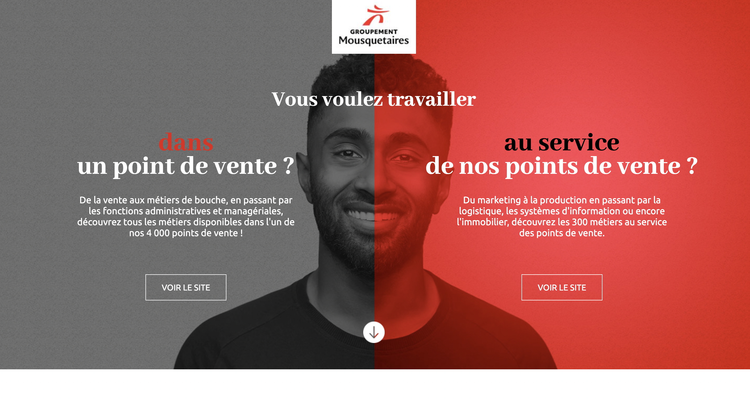 Interface site carrière Intermarché