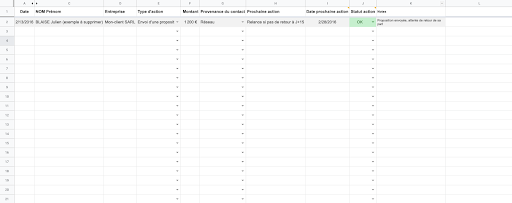 Template CRM Excel