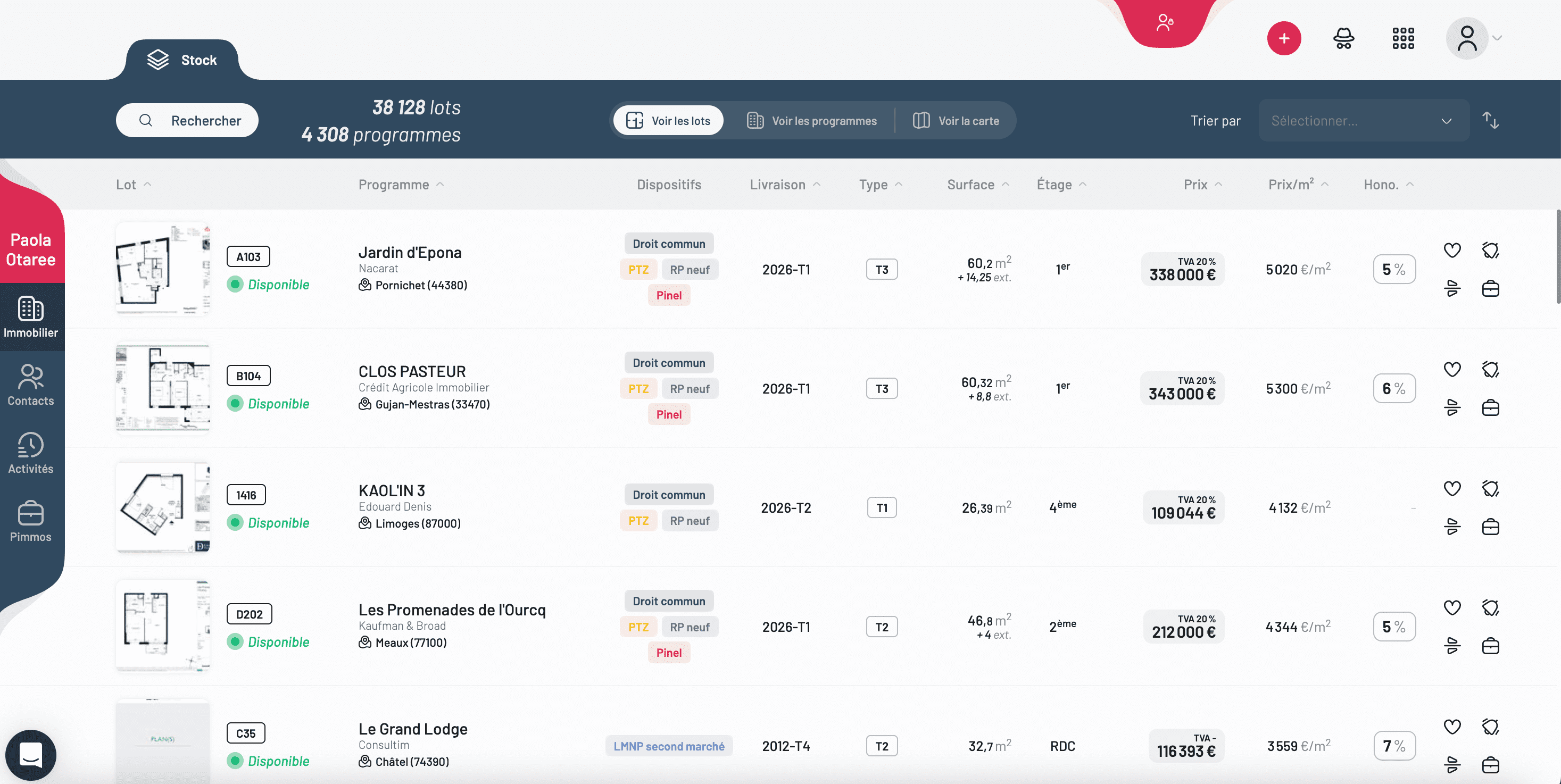 crm immobilier : otaree