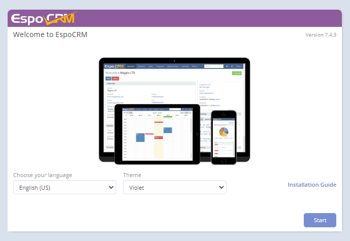 logiciel crm gratuit : espocrm