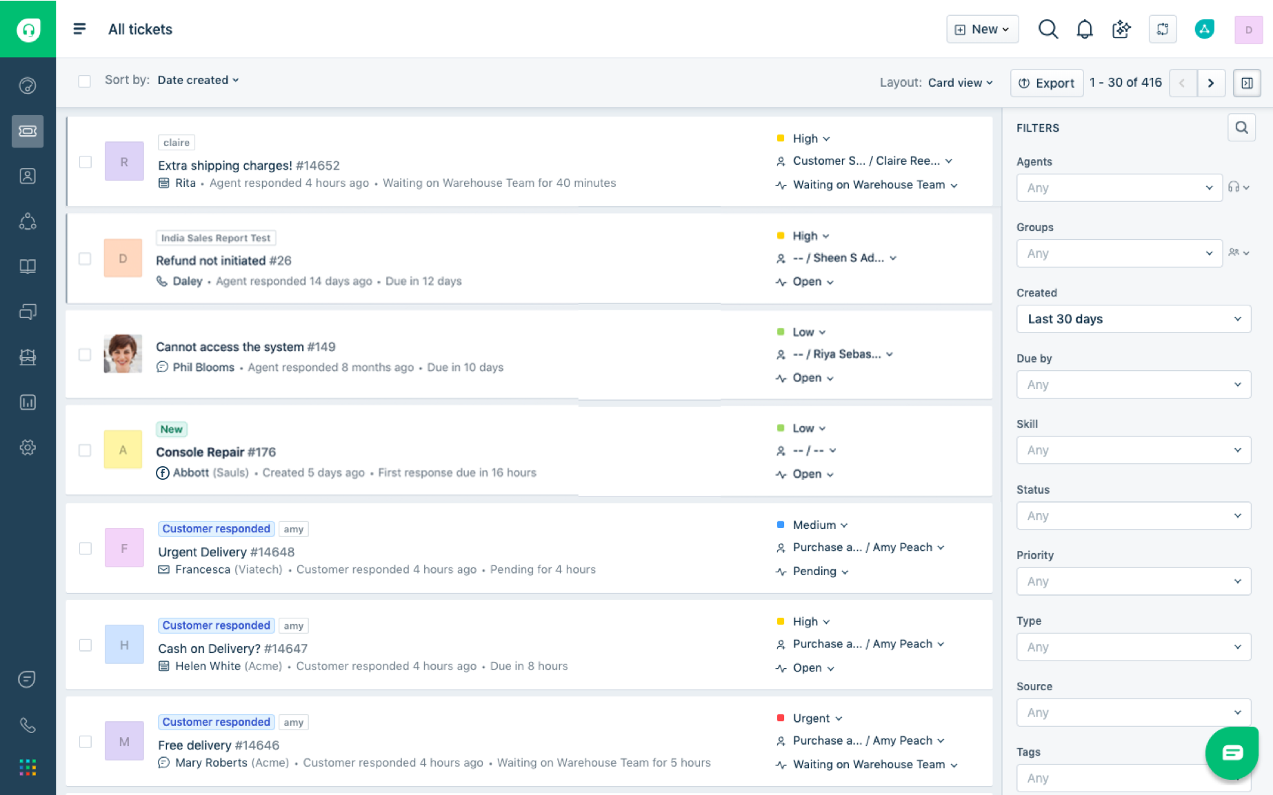 interface freshdesk