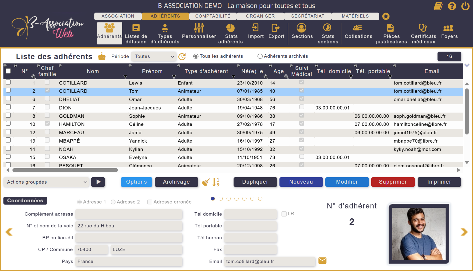 B-association interface