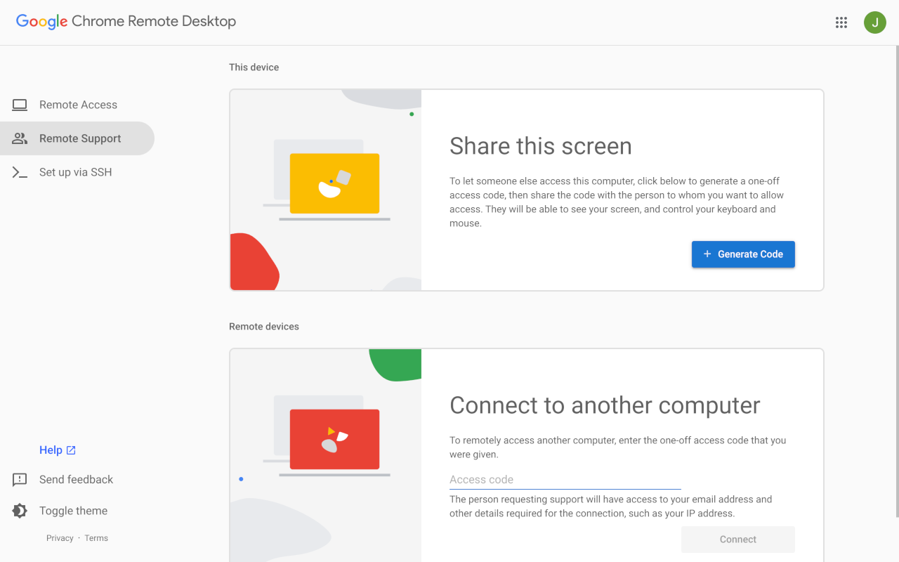 chrome remote desktop