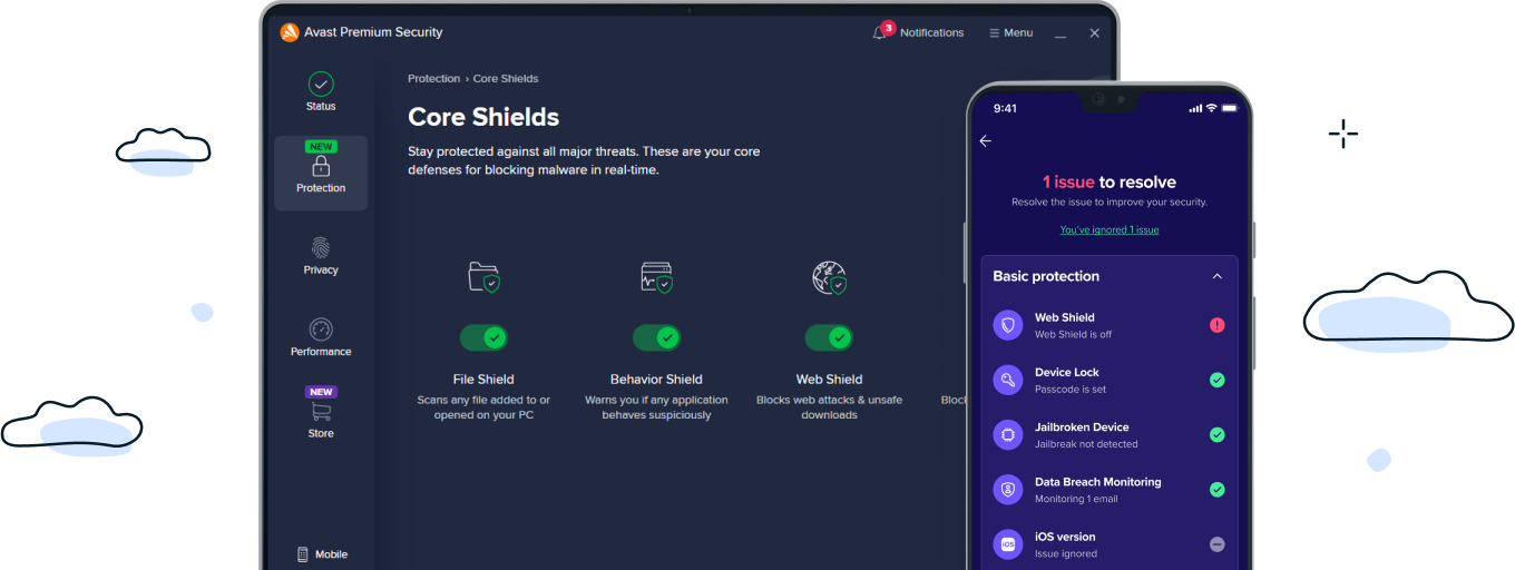 Avast premium security interface