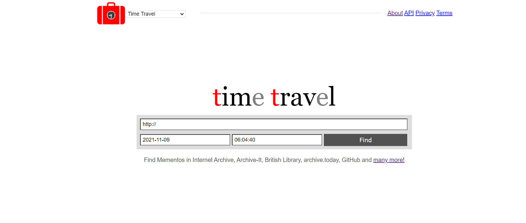 Memento time travel