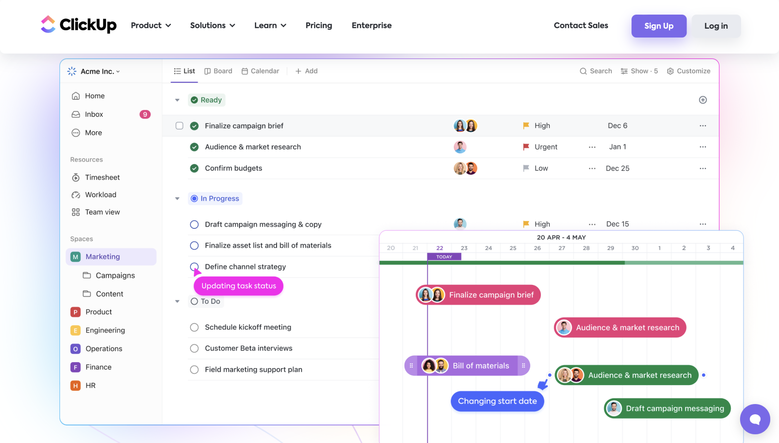 Clickup-Daskboard