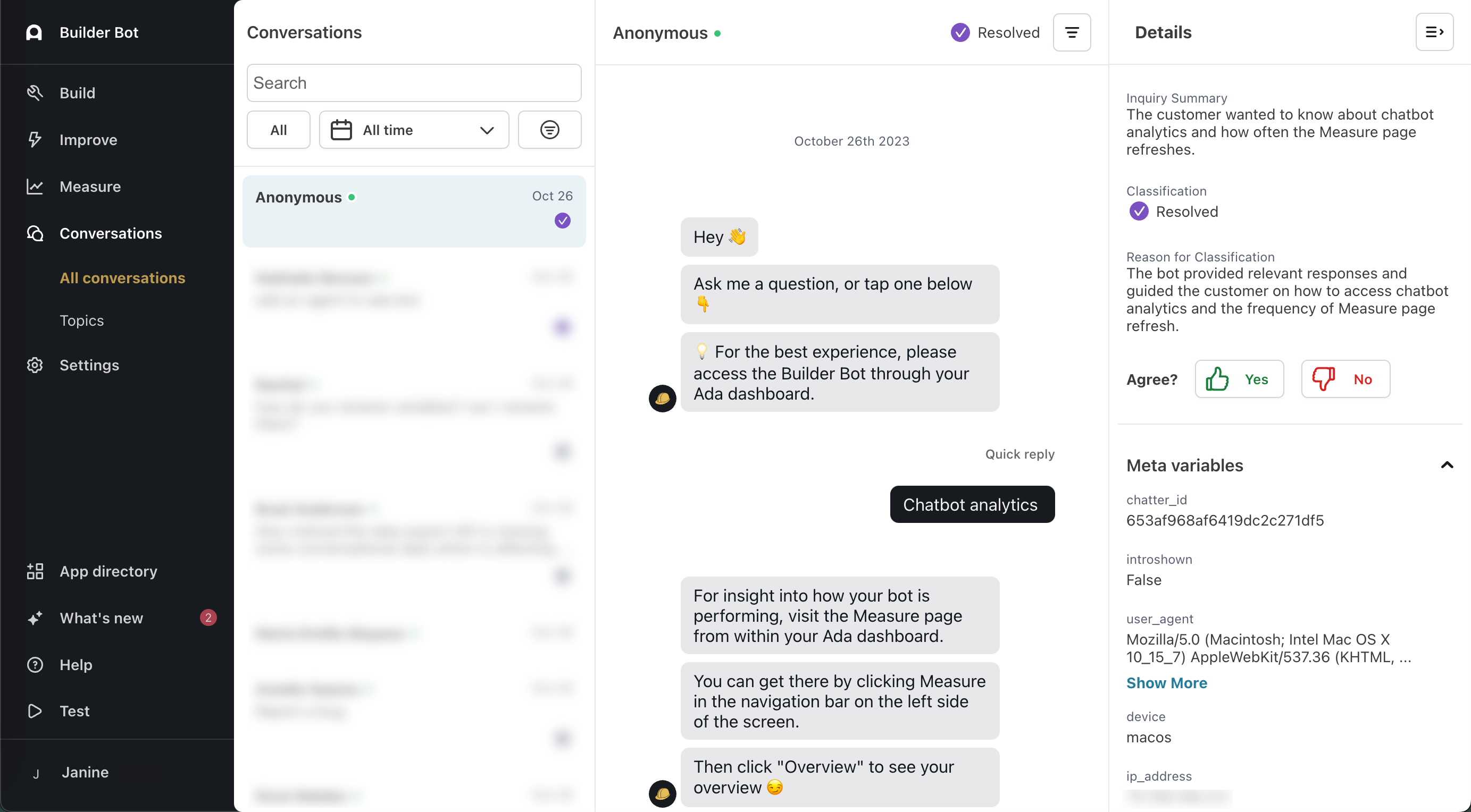 chatbot ia : ada