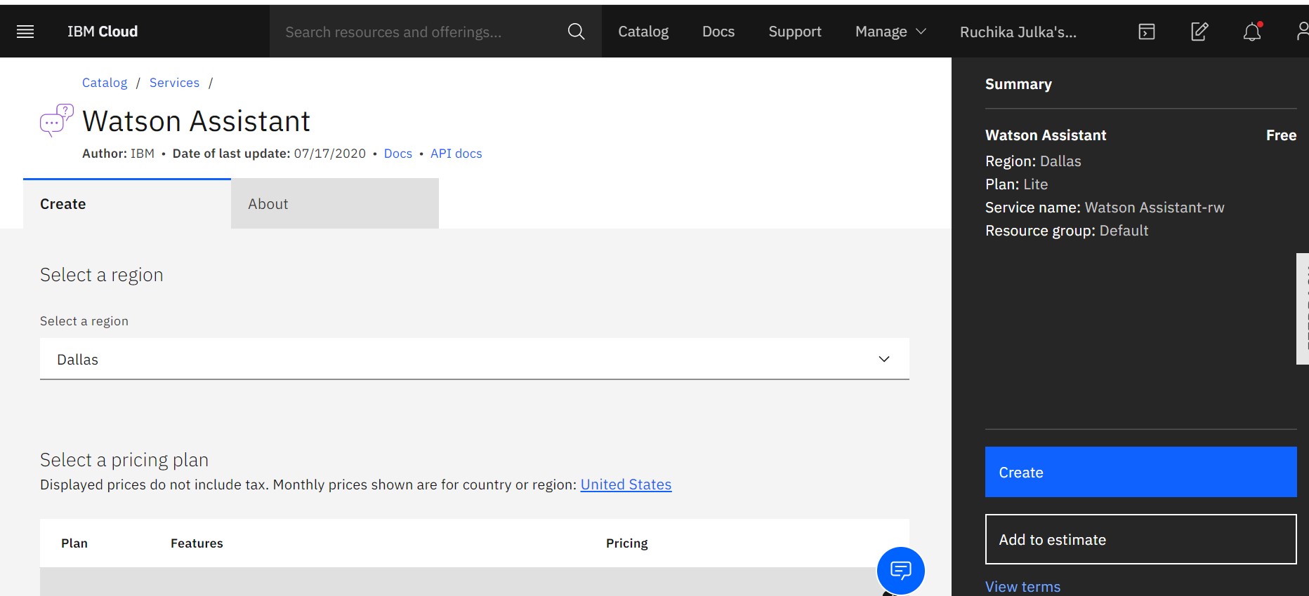 chatbot ia : watsonx