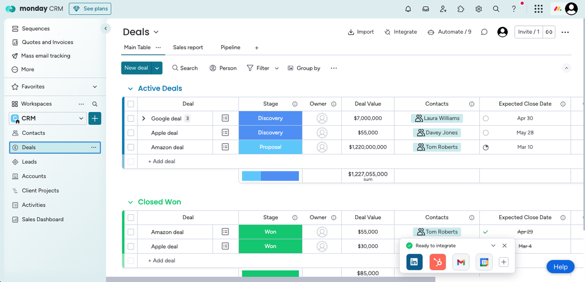 Monday.com CRM