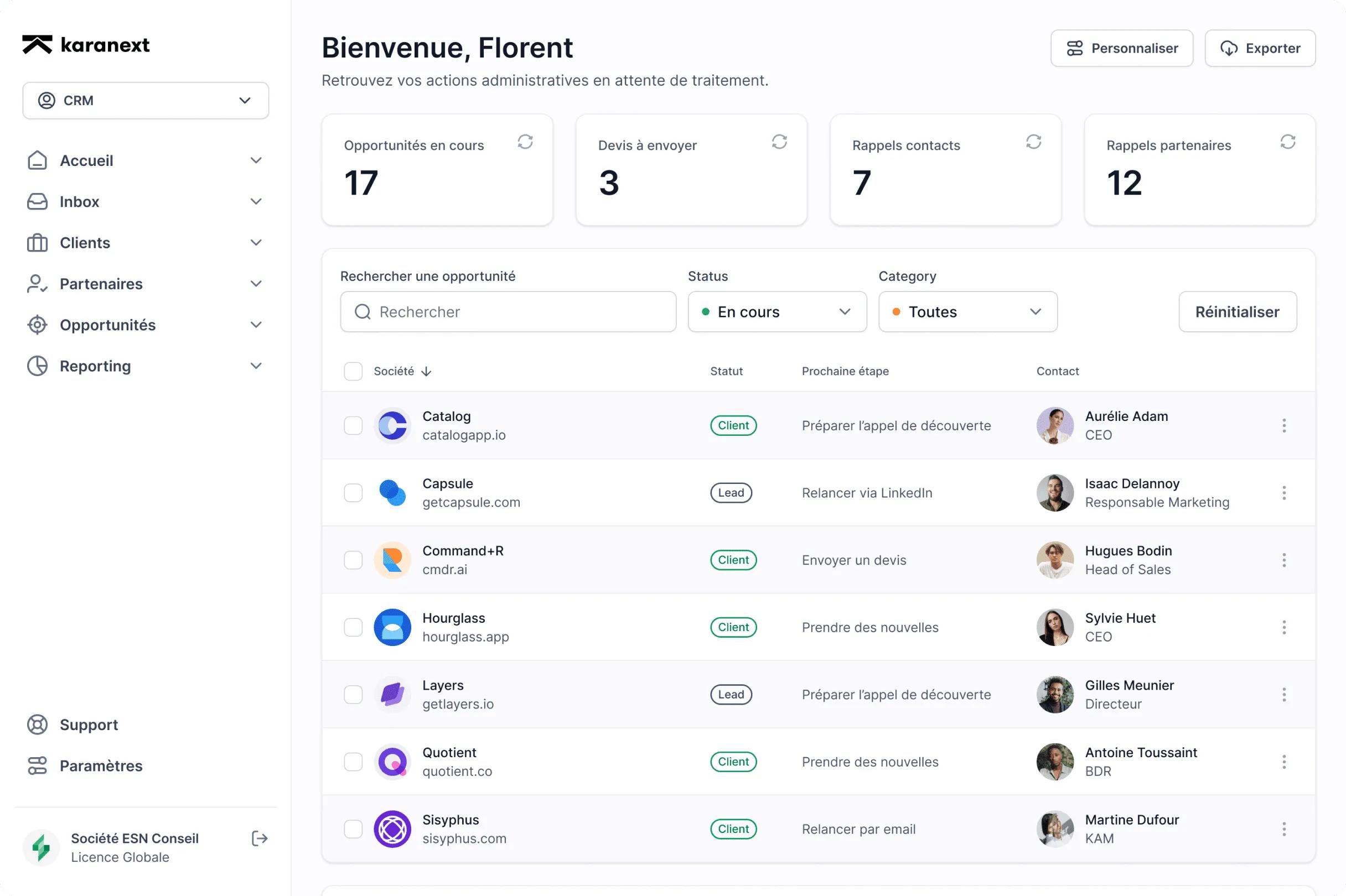erp société de service : karanext