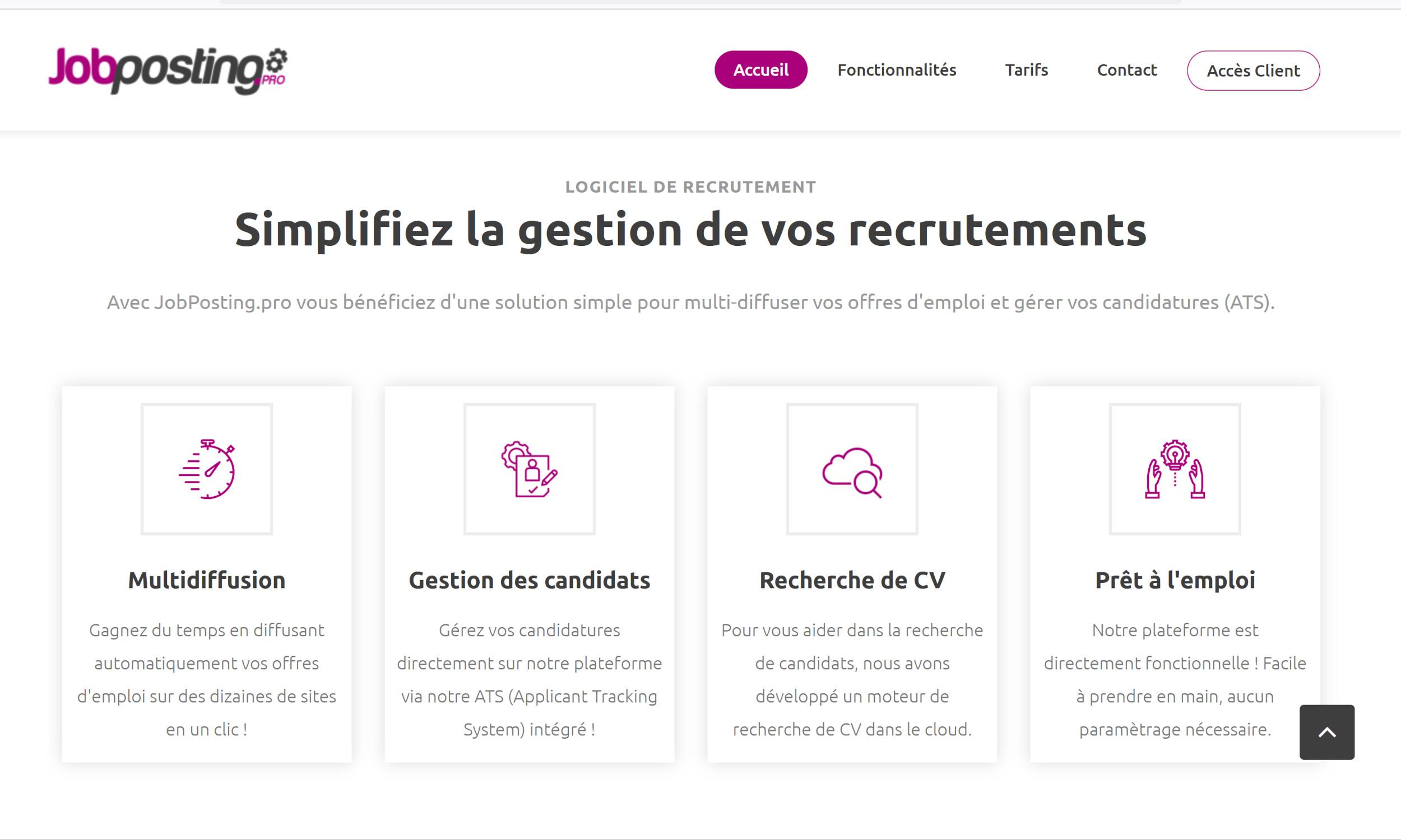 logiciel multidiffusion : jobposting