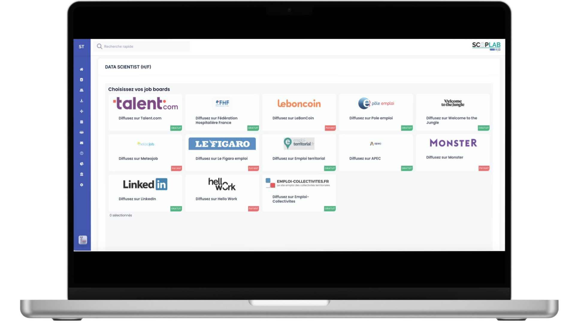 logiciel multidiffusion : scoptalent