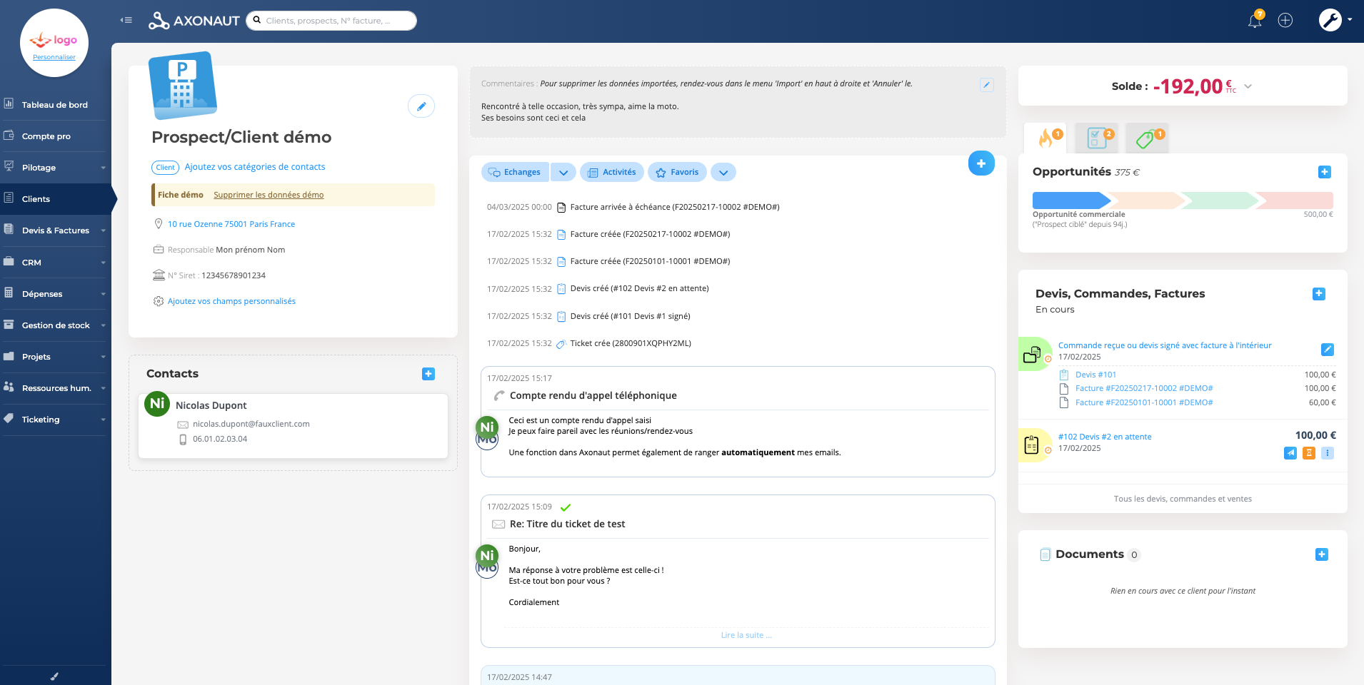 erp exemple : axonaut