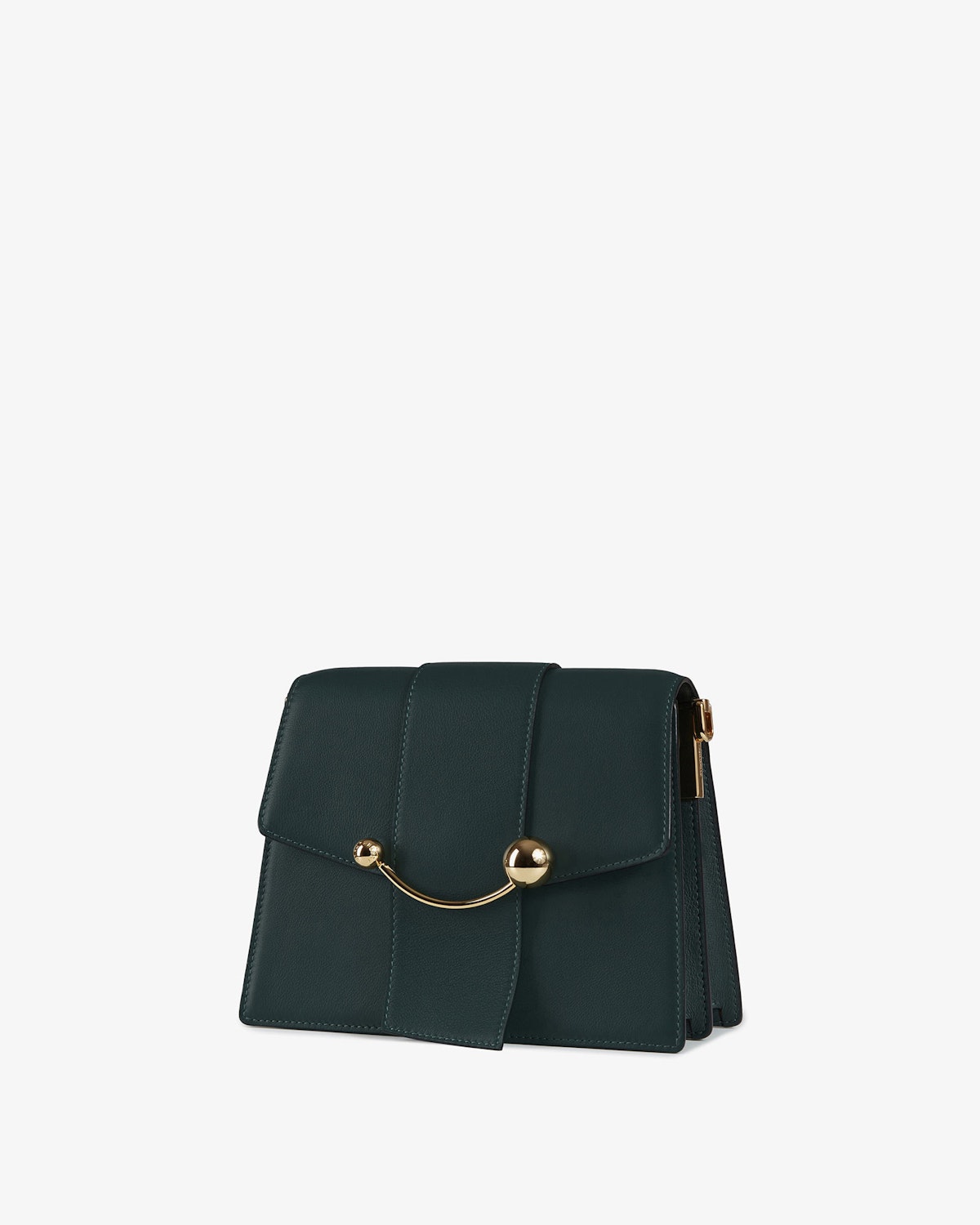 Strathberry - Box Crescent - Leather Shoulder Bag - Green | Strathberry
