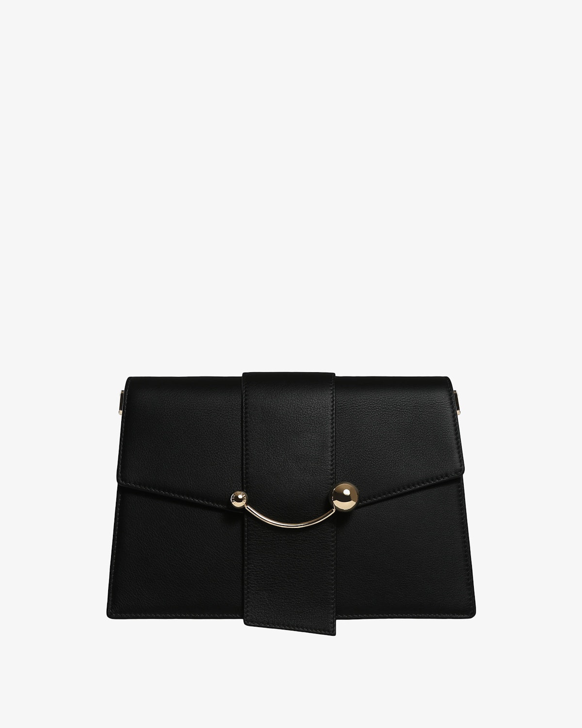 Strathberry - Crescent Shoulder - Leather Shoulder Bag - Black ...