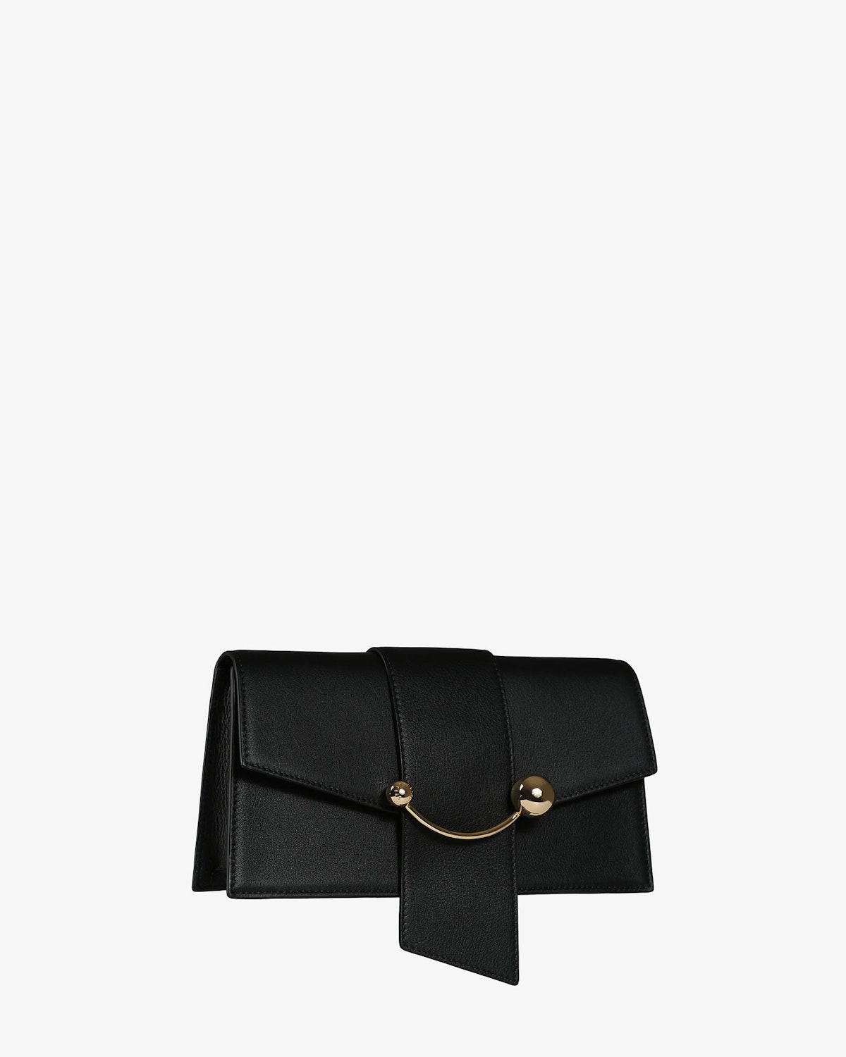 Strathberry - Mini Crescent - Leather Mini Shoulder Bag - Black ...