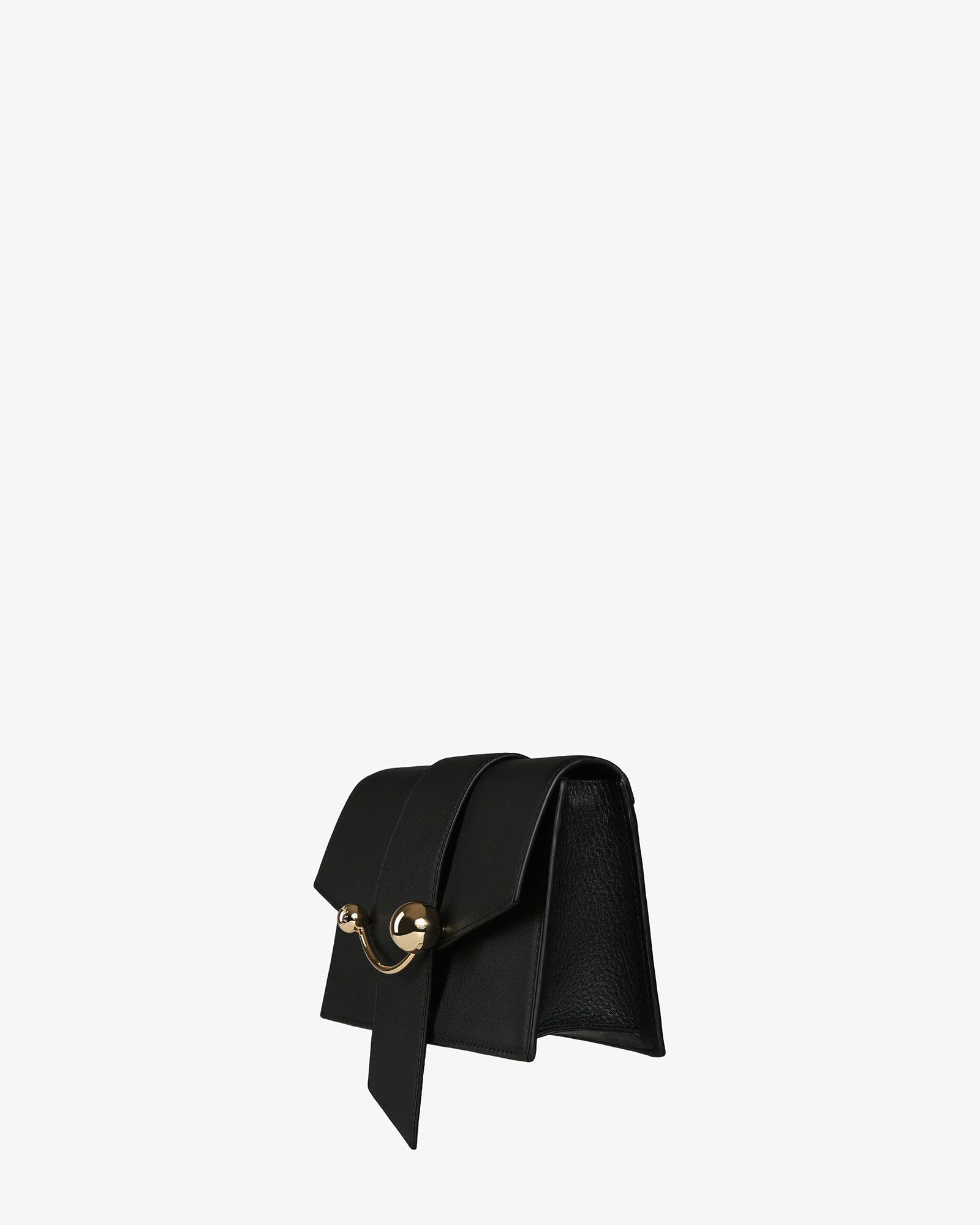 Strathberry - Mini Crescent - Leather Mini Shoulder Bag - Black