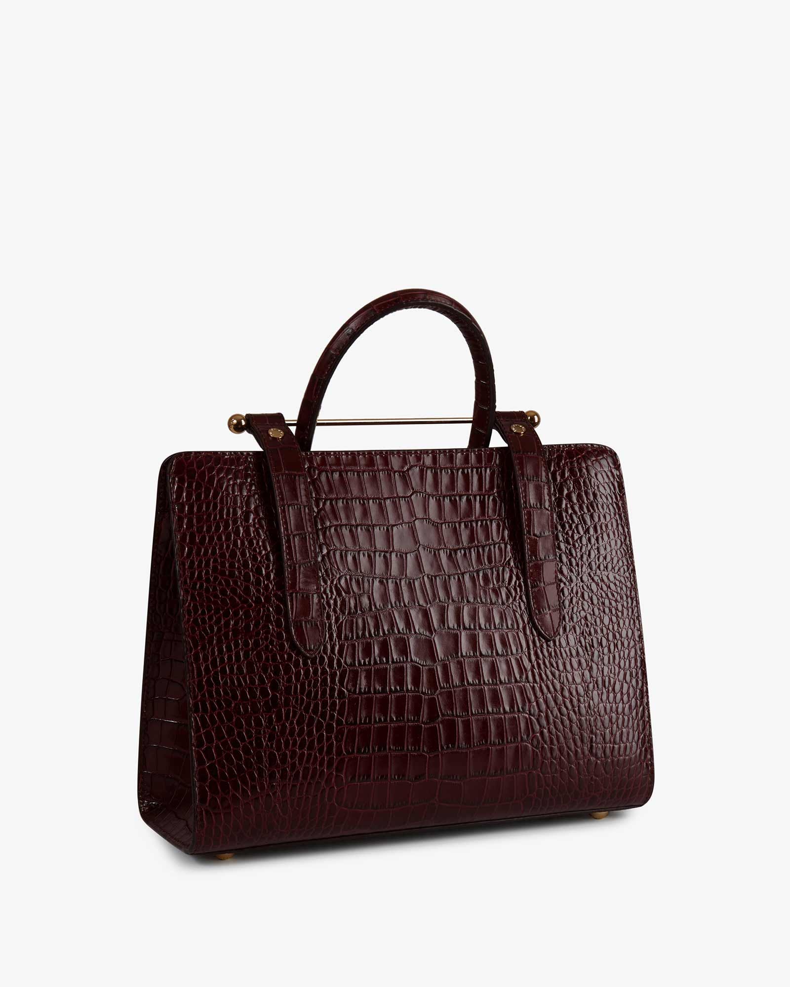 バッグ STRATHBERRY Midi Tote Chestnut Strathberry - Midi Tote - Top Handle Leather Tote Bag - Tan