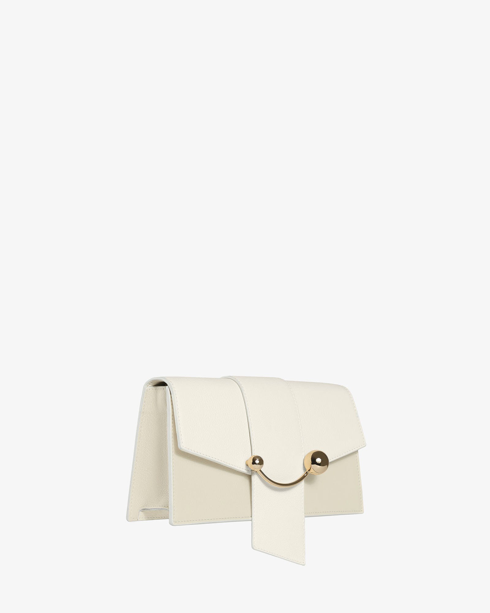 Strathberry - Mini Crescent - Leather Mini Shoulder Bag - Cream