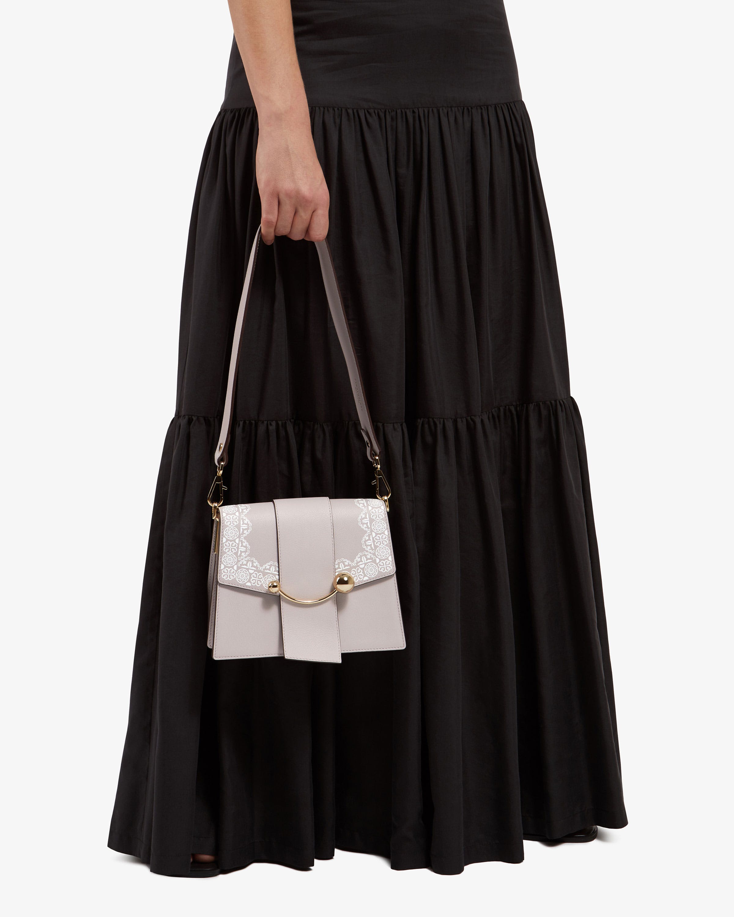 Strathberry - Box Crescent - Leather Shoulder Bag - Purple