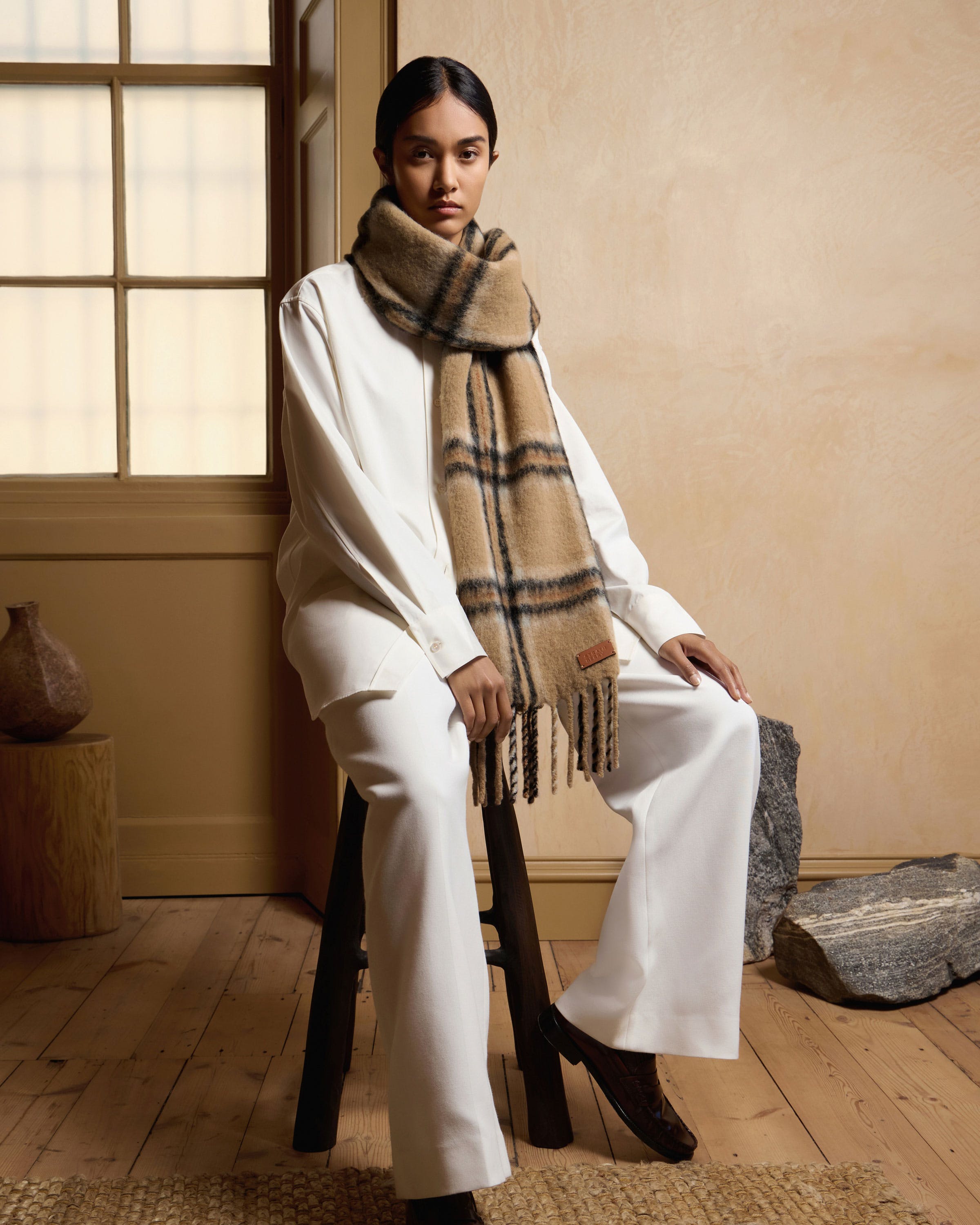 Pasterip(パセリ) Check sheer multiway scarf Check sheer multiway scarf | Pasterip(パセリ)レディース