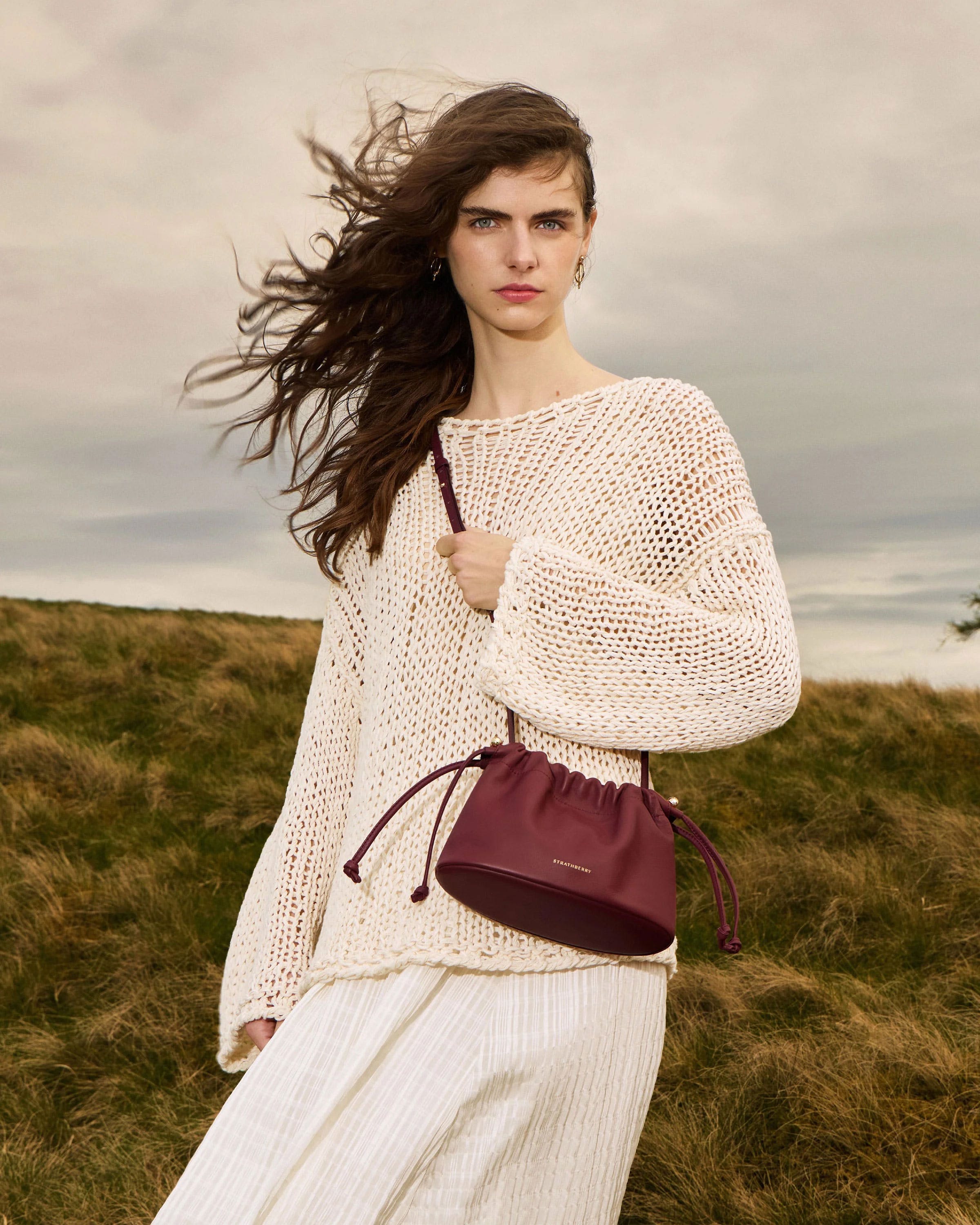 Strathberry - Charlotte Drawstring - Burgundy