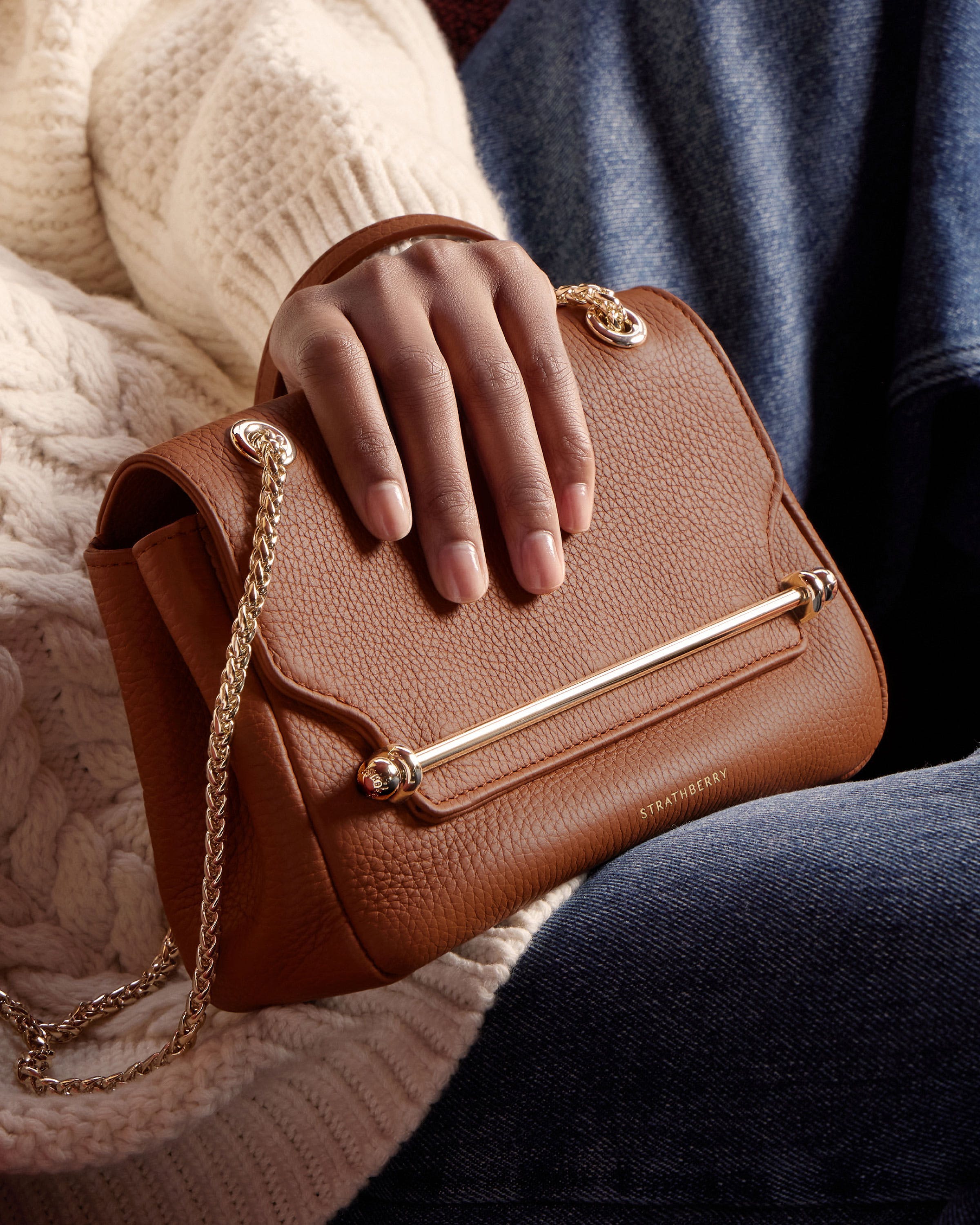 Strathberry - East/West Mini Soft - Tan