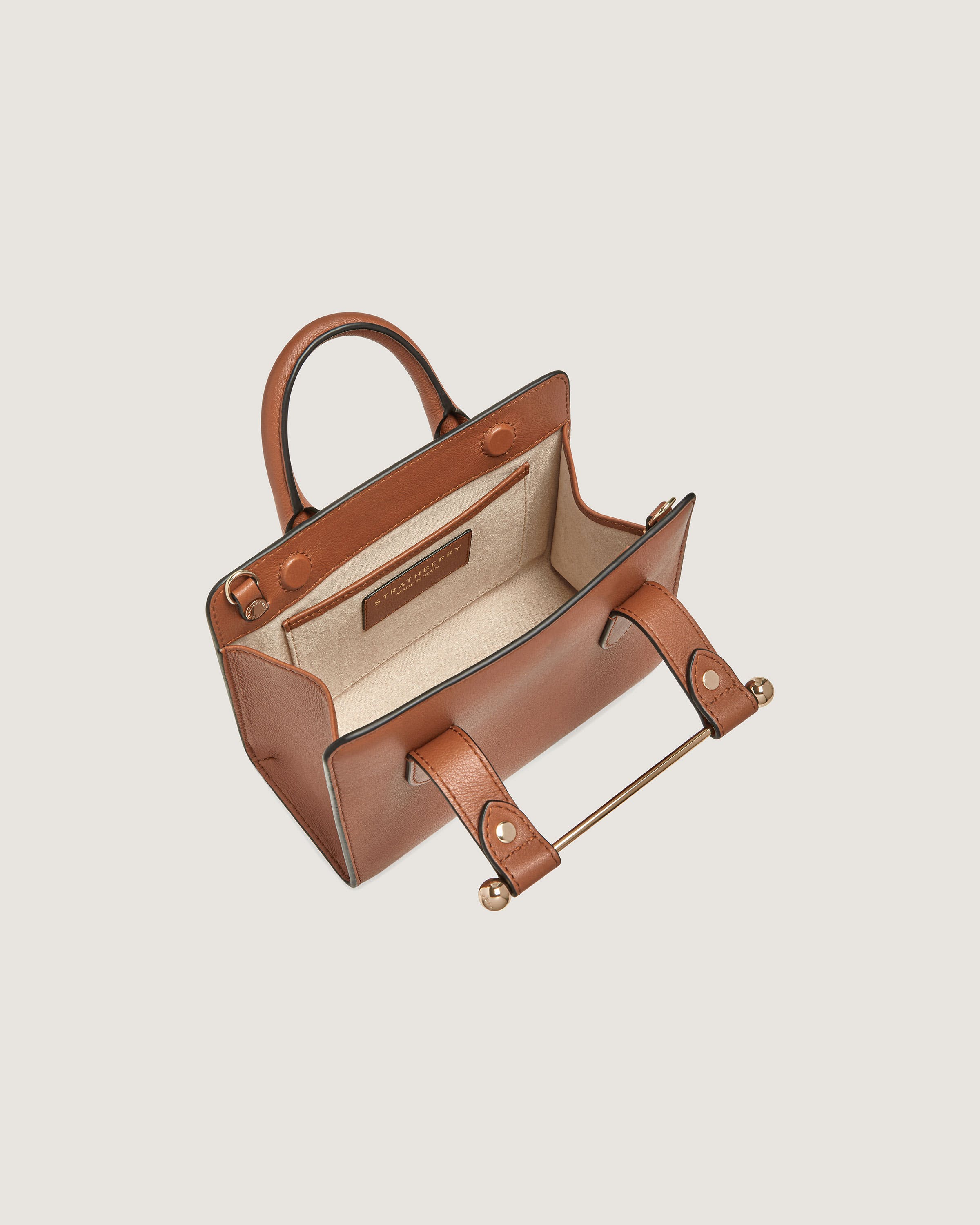 【英国王室御用達】STRATHBERRY ナノ トートバッグ ストラスベリー - Nano Tote - トップハンドルレザーミニトート