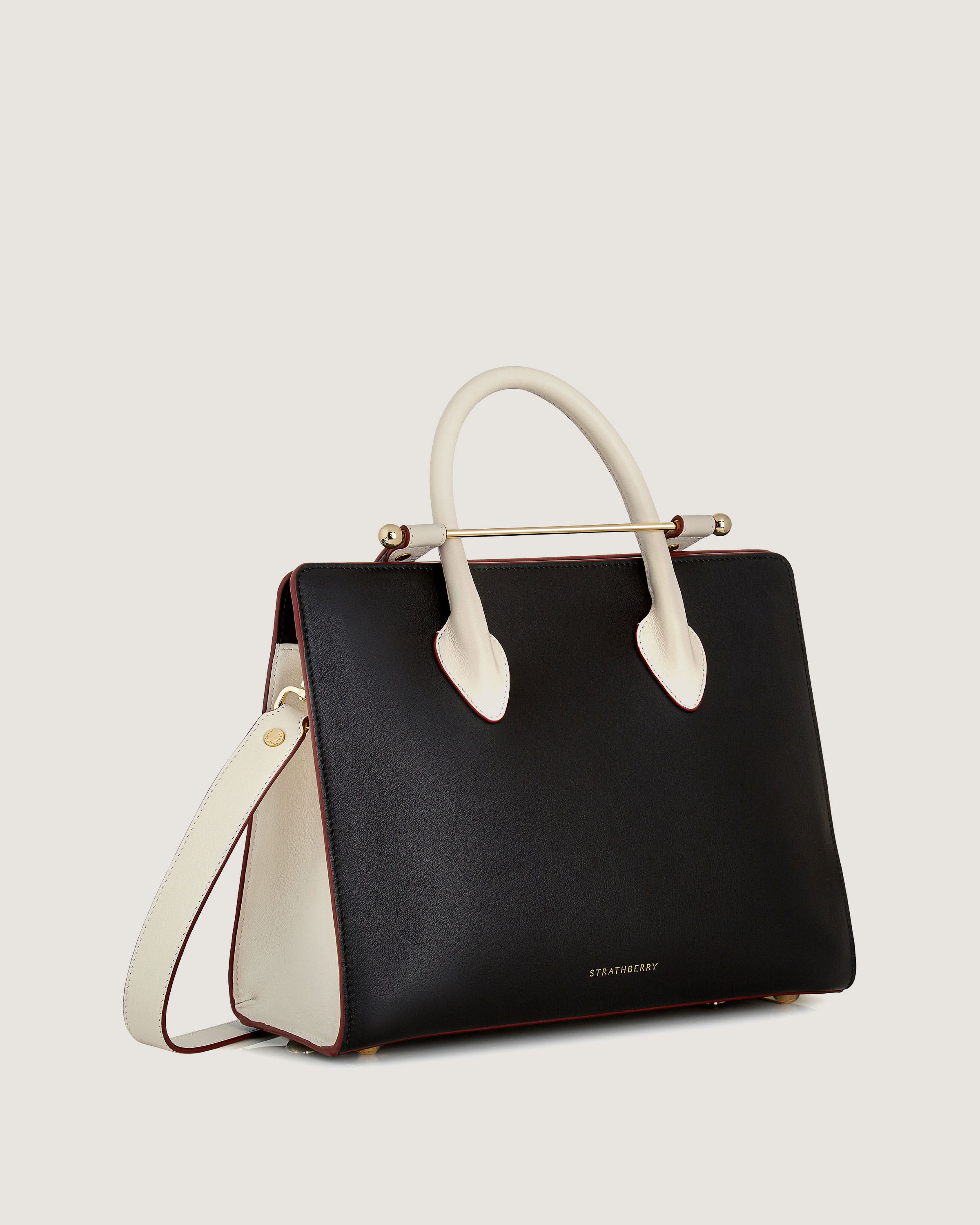 ストラスベリーミディトートバッグカプチーノ