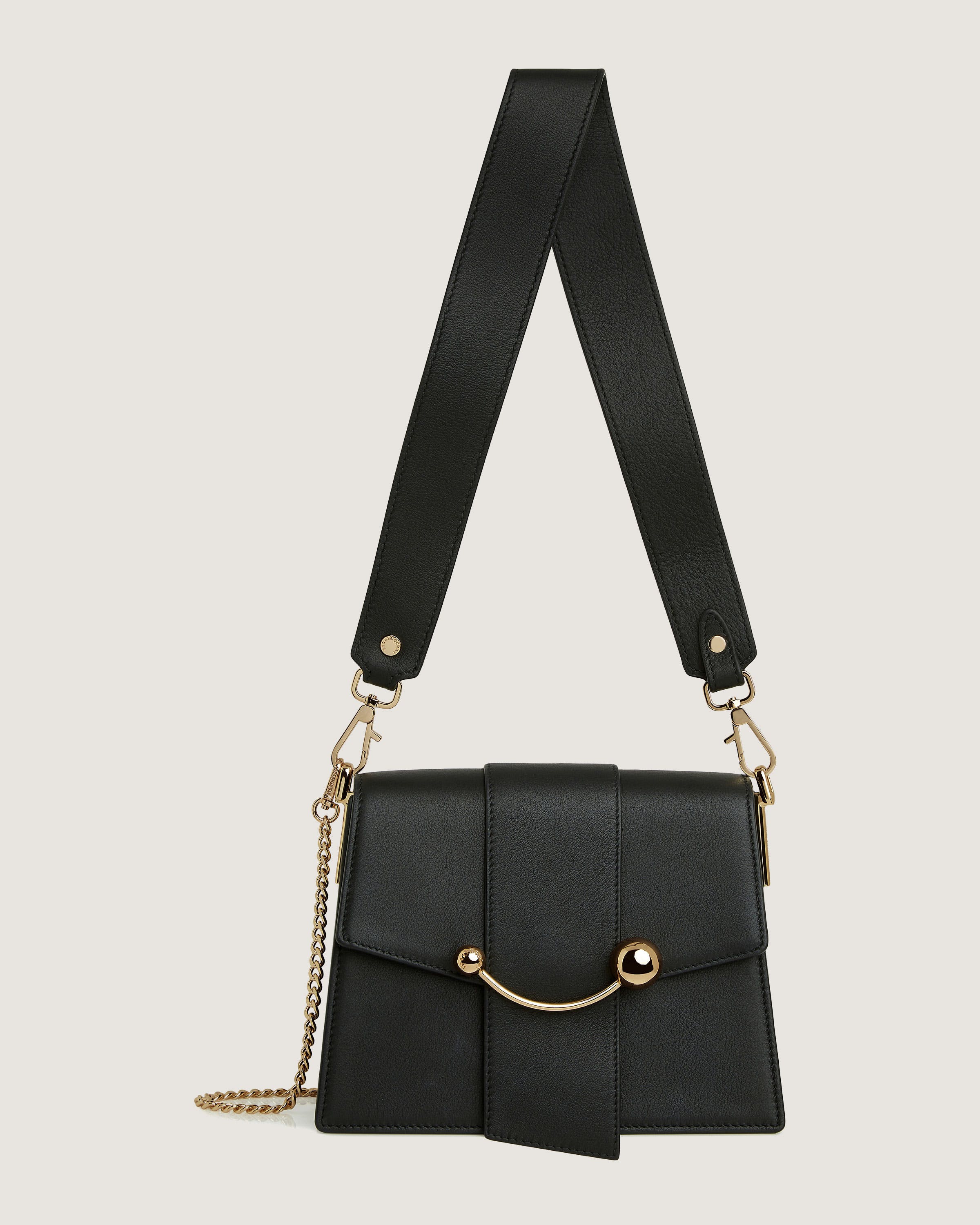 【STRATHBERRY】BOX CRESCENT ショルダーバッグ Strathberry - Box Crescent - Leather Shoulder Bag - Black
