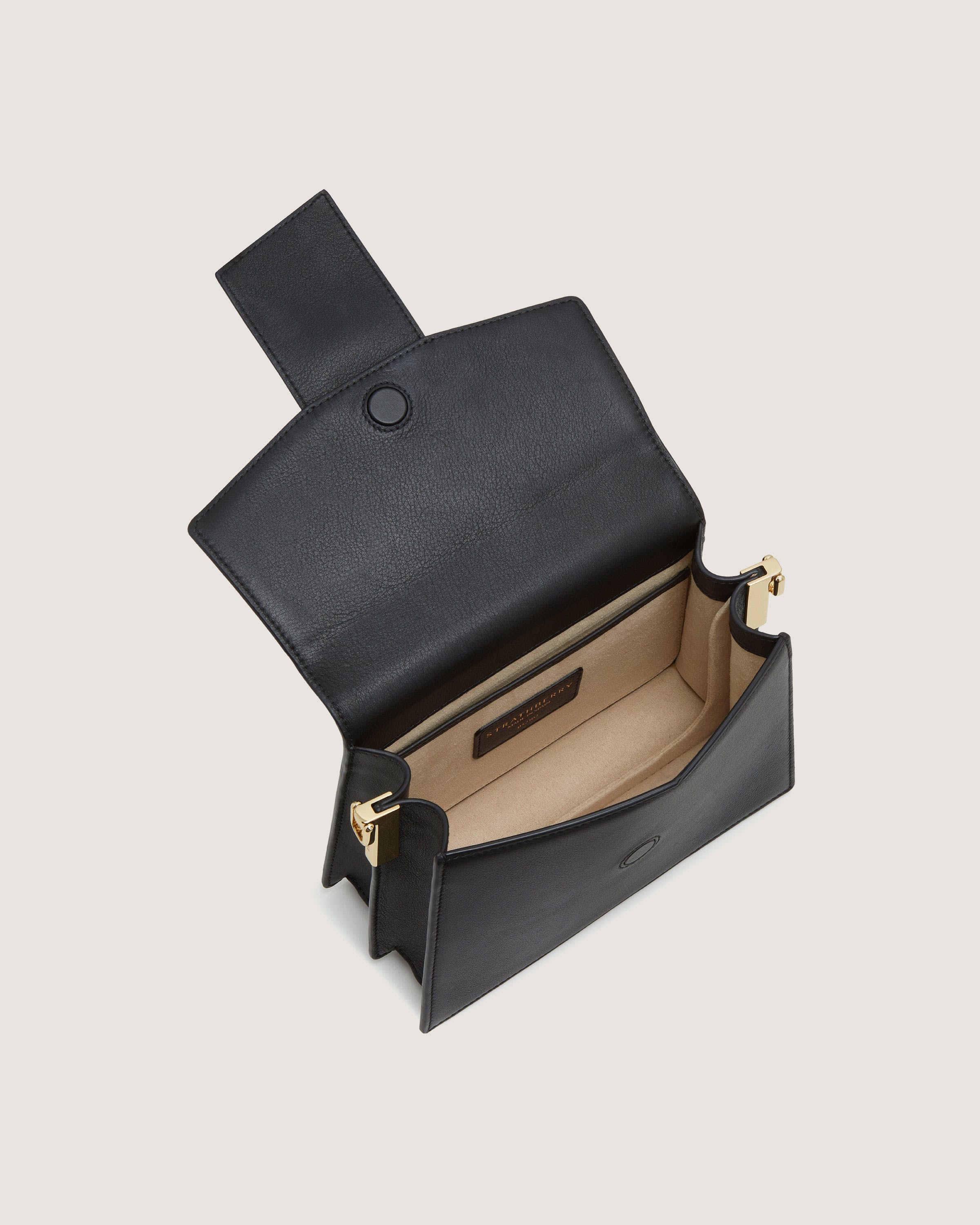 ストラスベリー - Box Crescent - レザーショルダーバッグ - 黒 ストラスベリー - Box Crescent - レザーショルダーバッグ - 黒