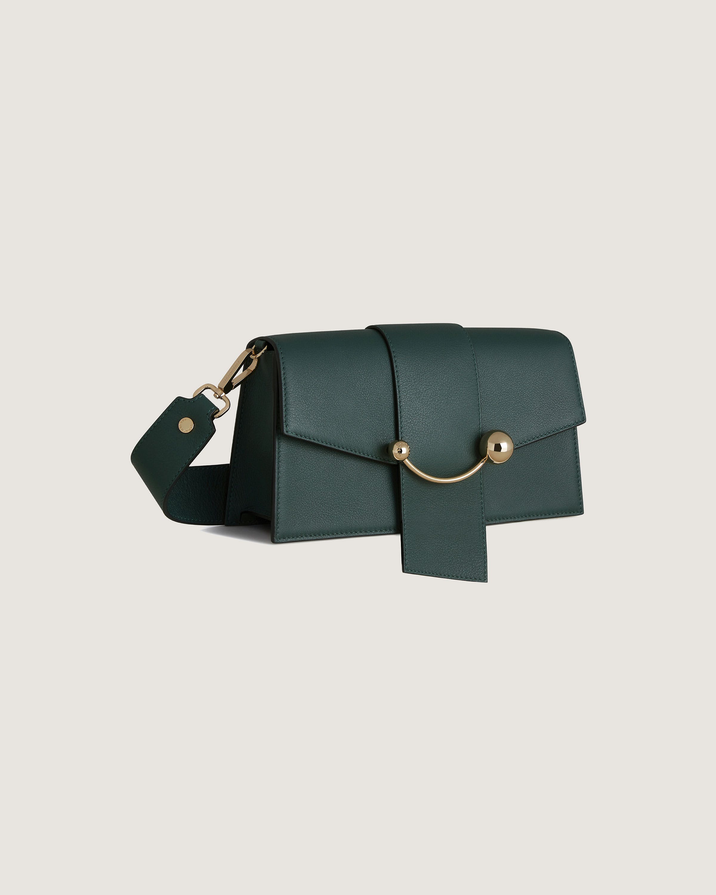 【一部予約販売中】 Mini Leather - Crescent Mini - Strathberry Shoulder Green - Bag バッグ