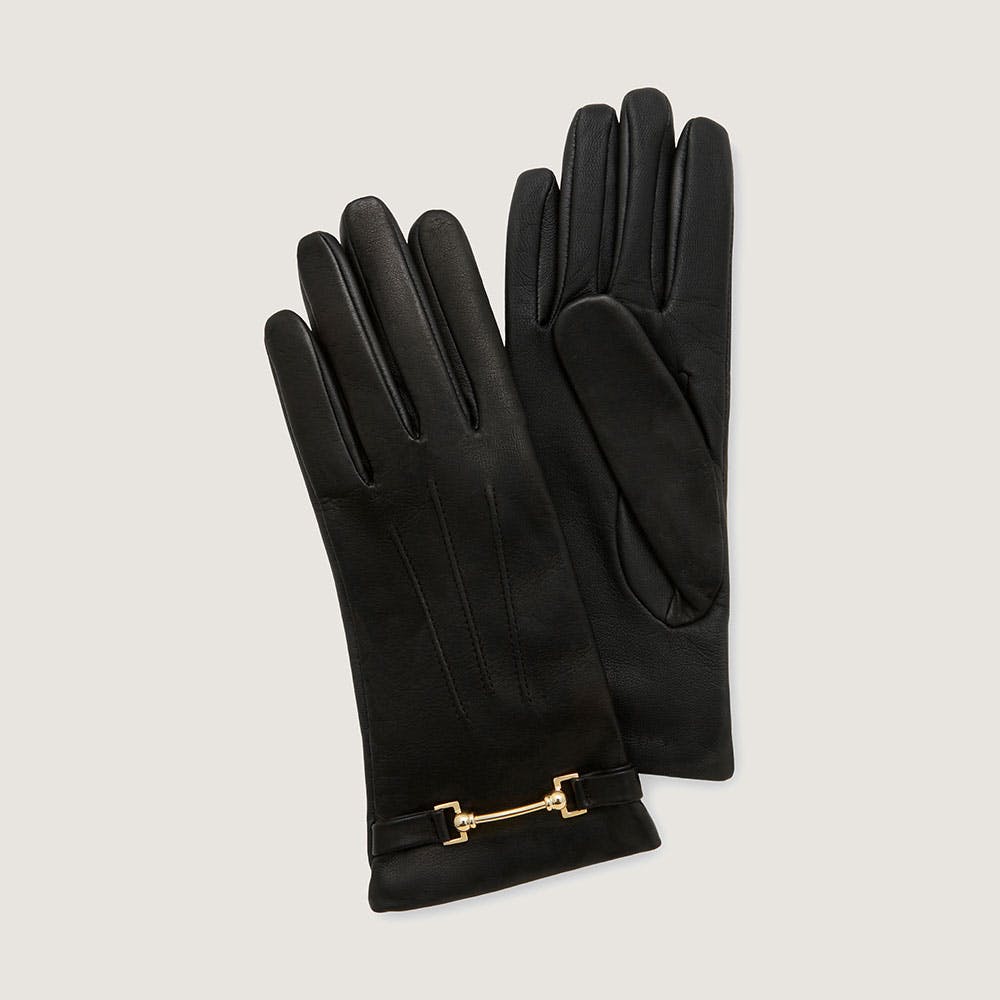 【国内発送】THE ROW 手袋 Lorella leather gloves Lorella leather gloves in green - The Row | Mytheresa
