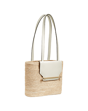 【STRATHBERRY】レザーハンドル付き バスケットバッグ The ストラスベリー Basket (Small) - ナチュラルな色