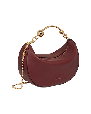 Strathberry - Mini Crescent - Leather Mini Shoulder Bag - Green