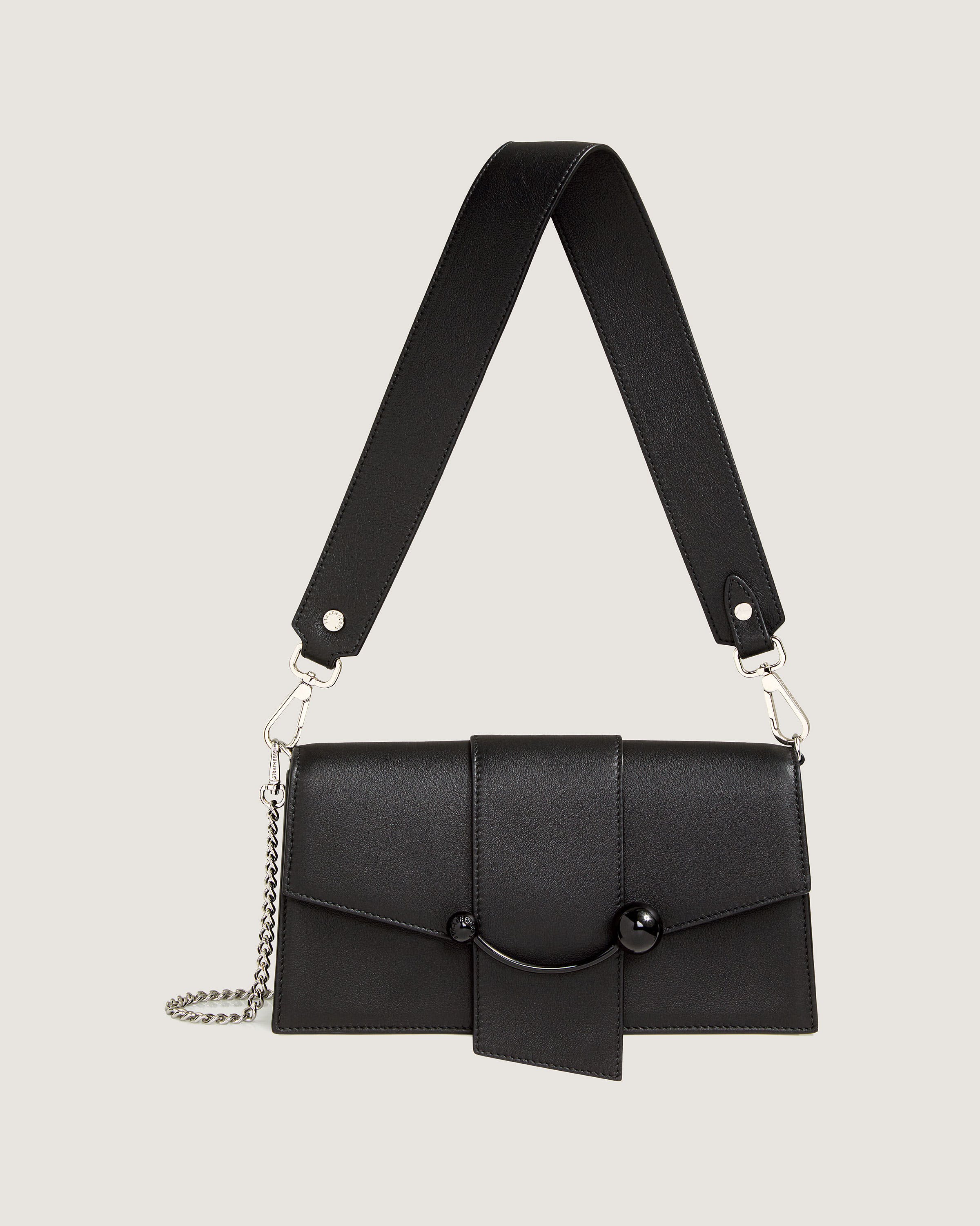 【正規品直輸入】 Strathberry - Mini Crescent - Leather Mini Shoulder Bag - Green バッグ