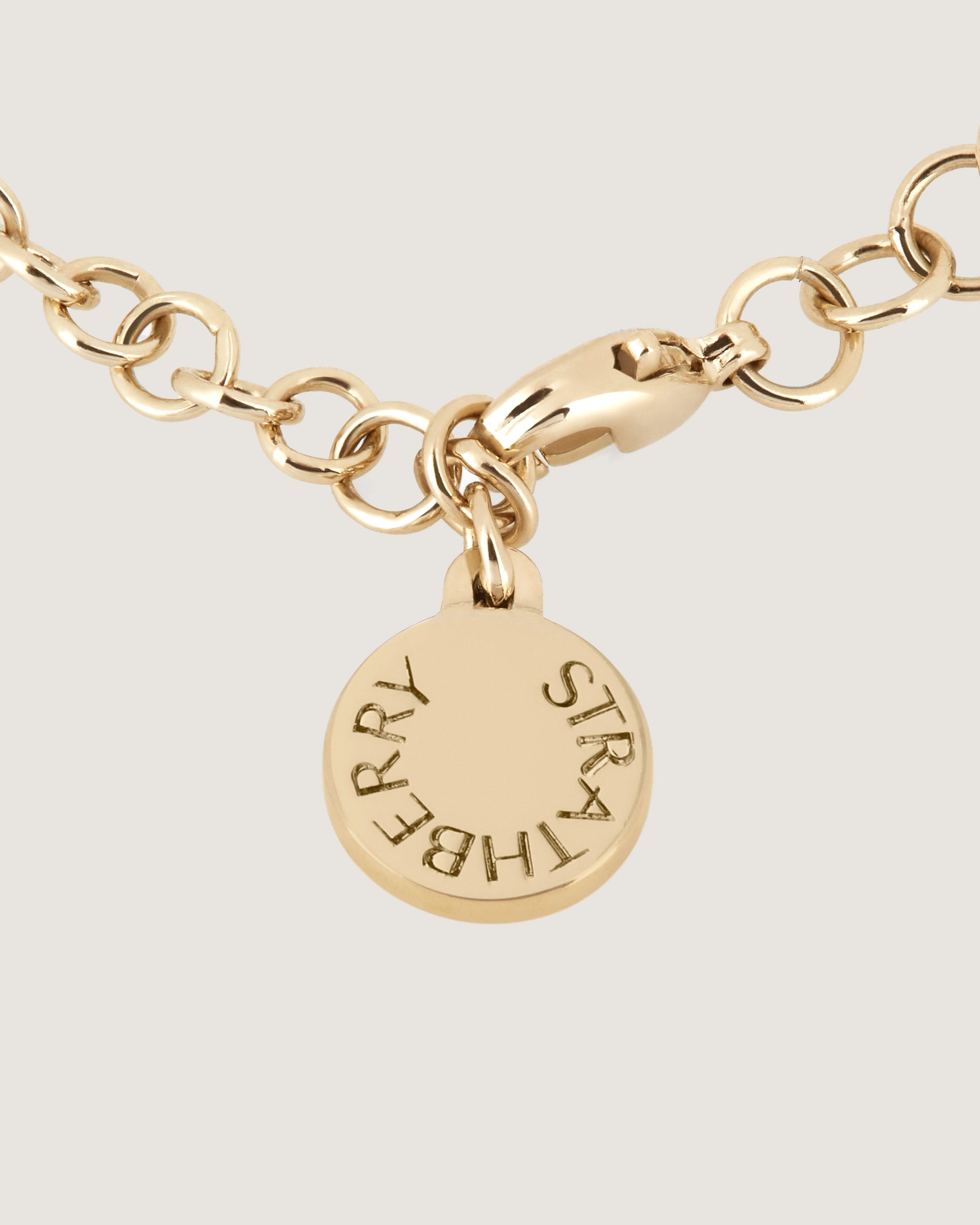 Strathberry - Crescent Double Chain Bracelet - 22 Carat Gold