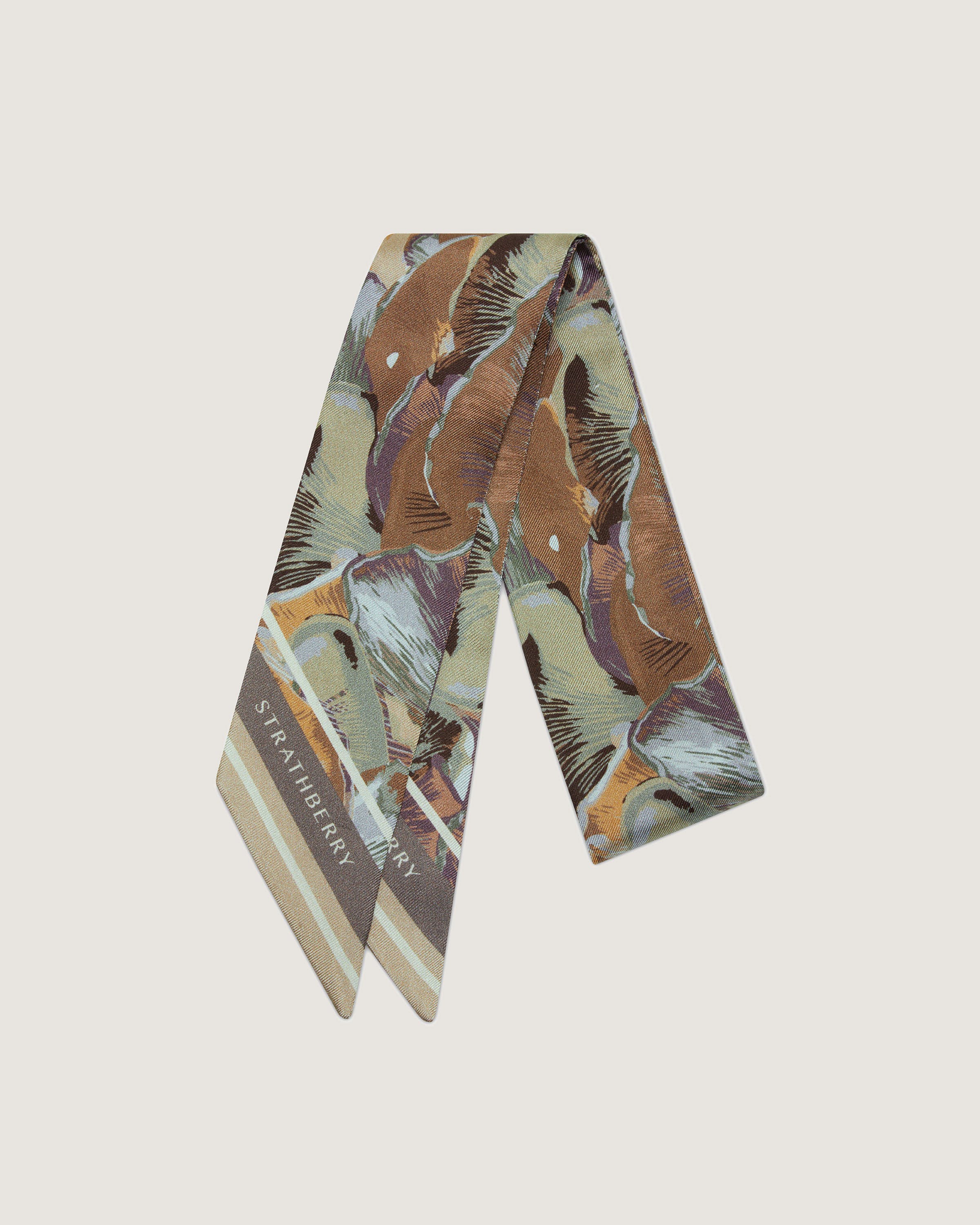 【多用途♪】STRATHBERRY / シルク スキニー スカーフ ストラスベリー - Silk Skinny Scarf - ピンク / オレンジ