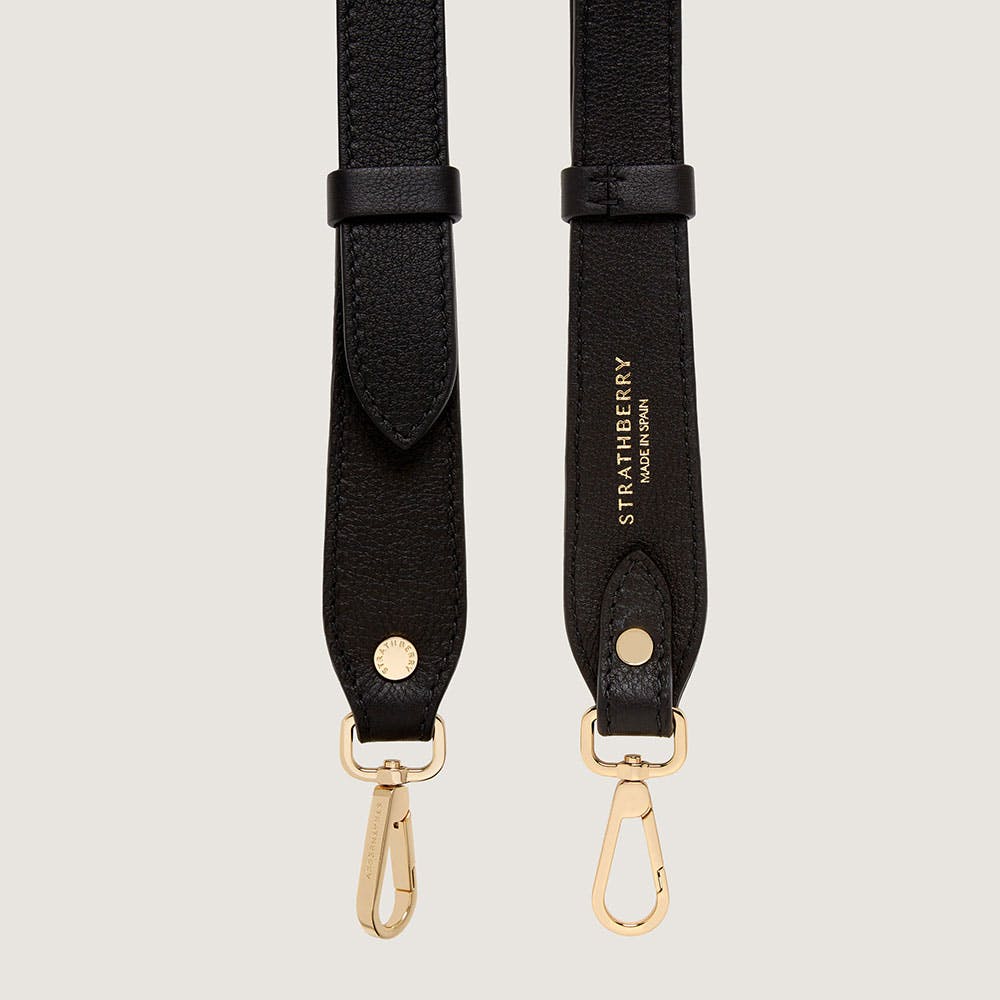 黒レザー ハンドバッグ 金具付き スローブイエナ aulentti 1736191833-strathberry-
