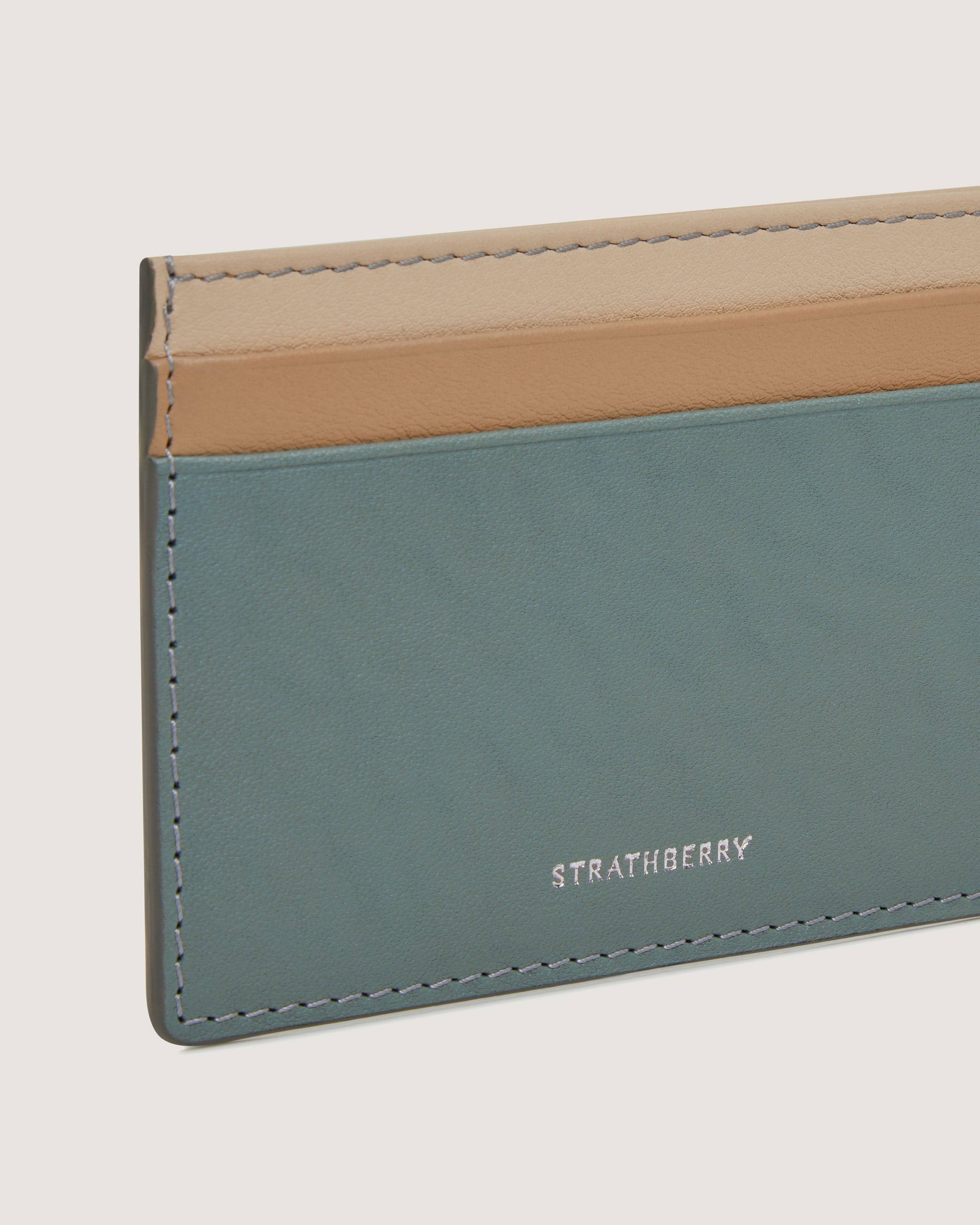 Strathberry - Cardholder - Blue / Natural / Beige