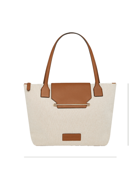 ☆関税込み☆【STRATHBERRY】TRAVEL TOTEバッグ Strathberry - Travel Tote - Natural / Tan