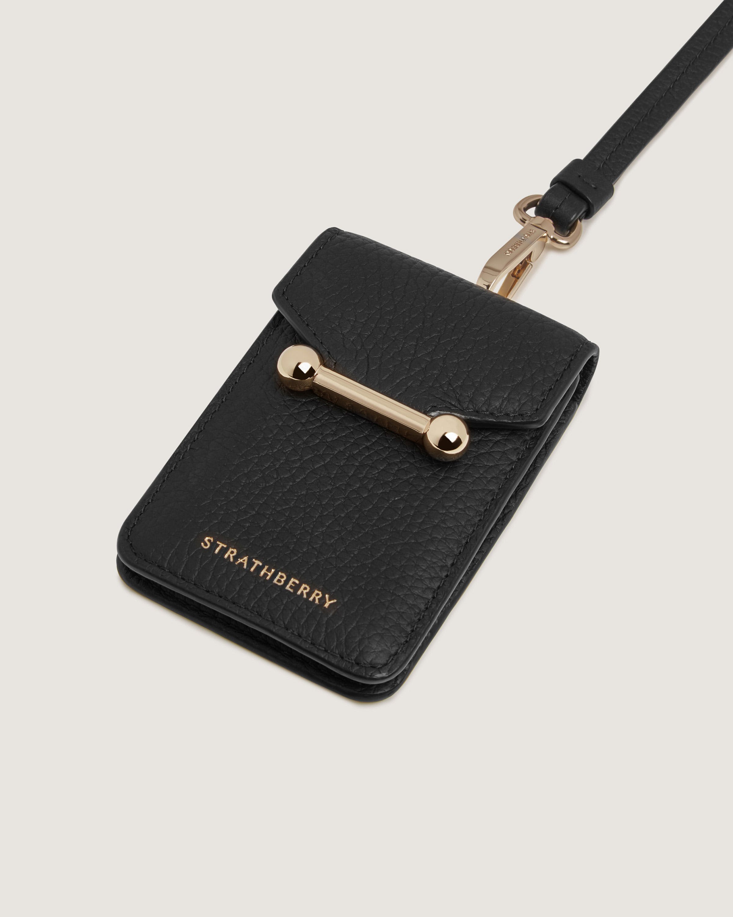 Strathberry - Mosaic Cardholder with Strap - Black